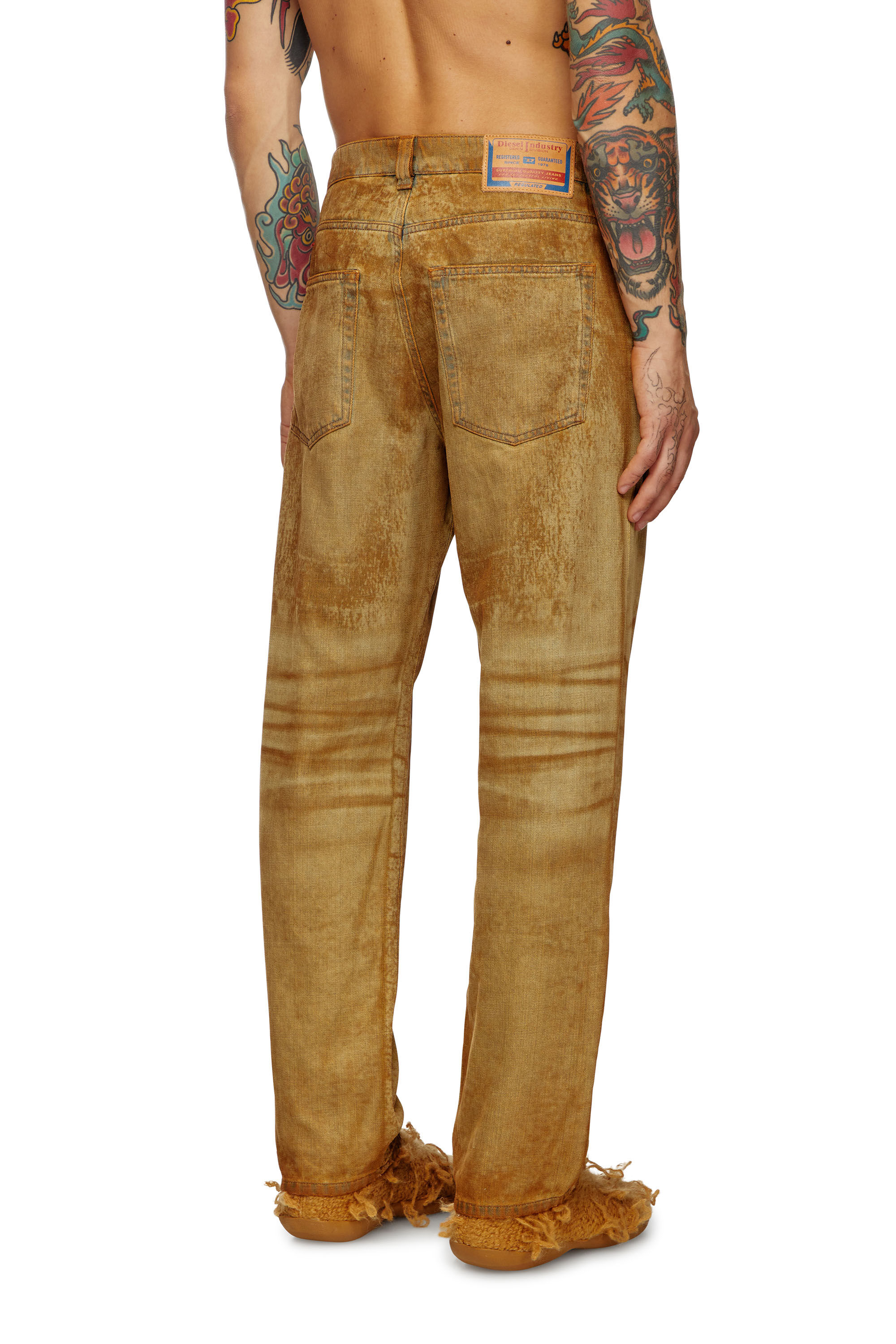 Diesel - Regular Jeans 2024 D-Macs 0AJET Hombre, Marrón Claro - 4