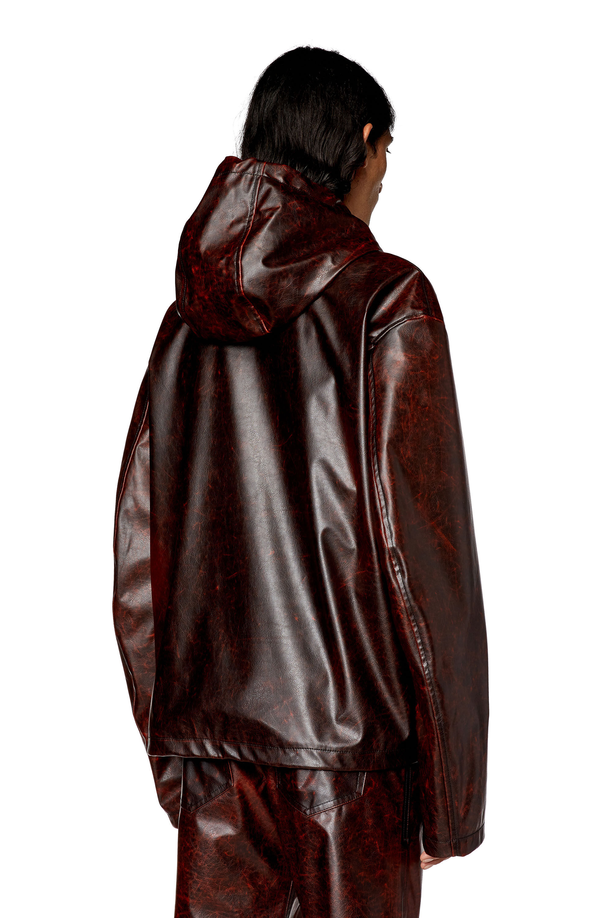 Wells Bomber Jacket Silk Satin Printed Brown XS