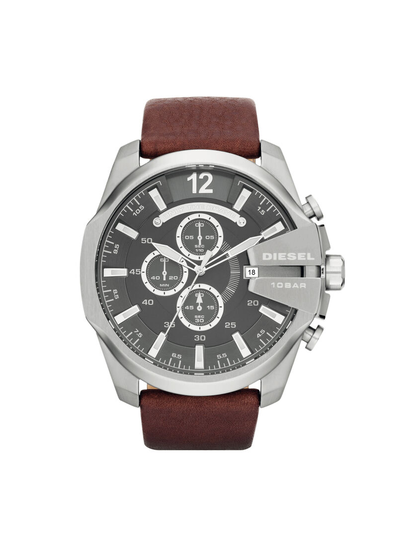 Dz4290 Man Mega Chief Brown Leather Watch Diesel