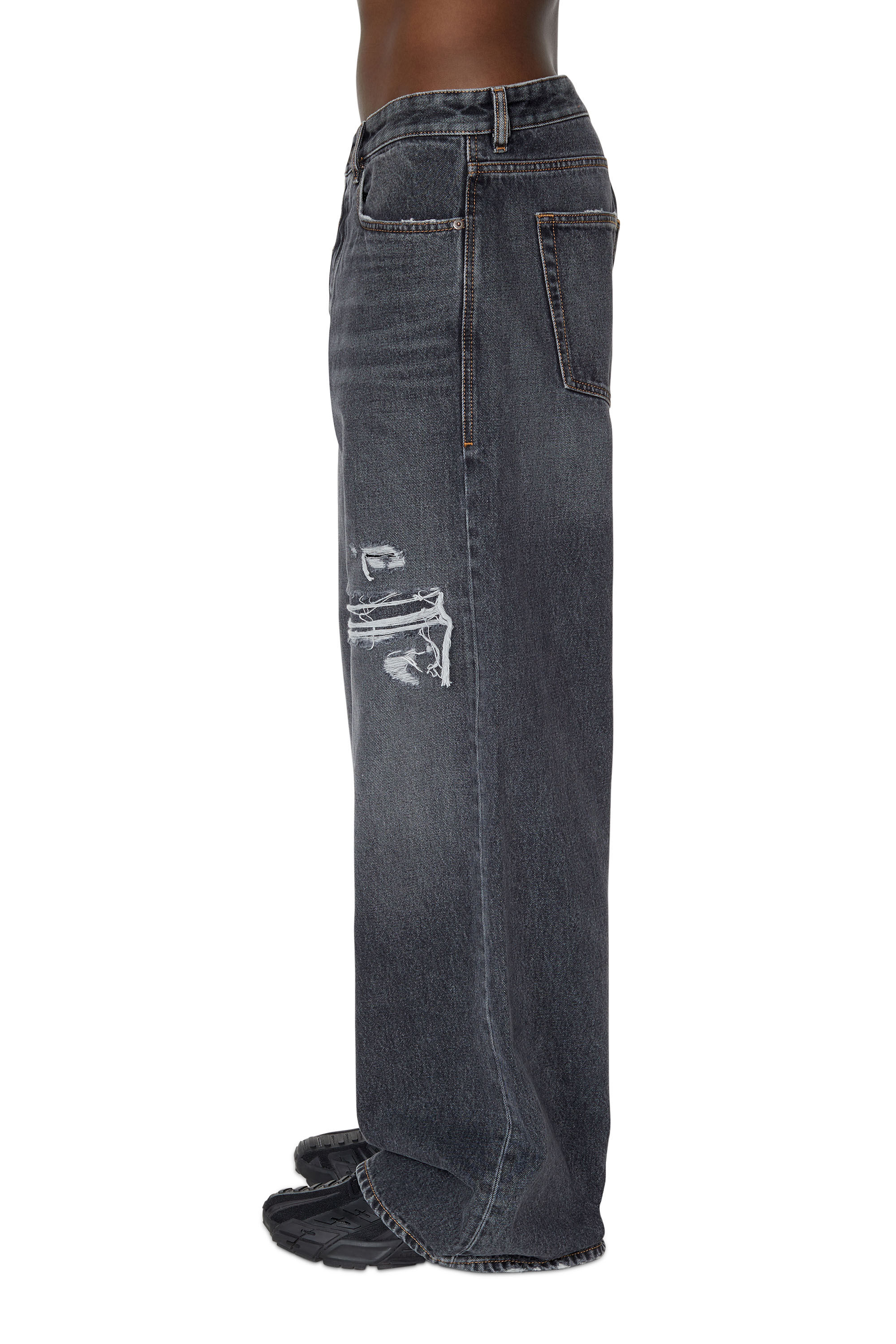 Diesel - D-Rise 007F6 Straight Jeans, Negro/Gris oscuro - Image 5