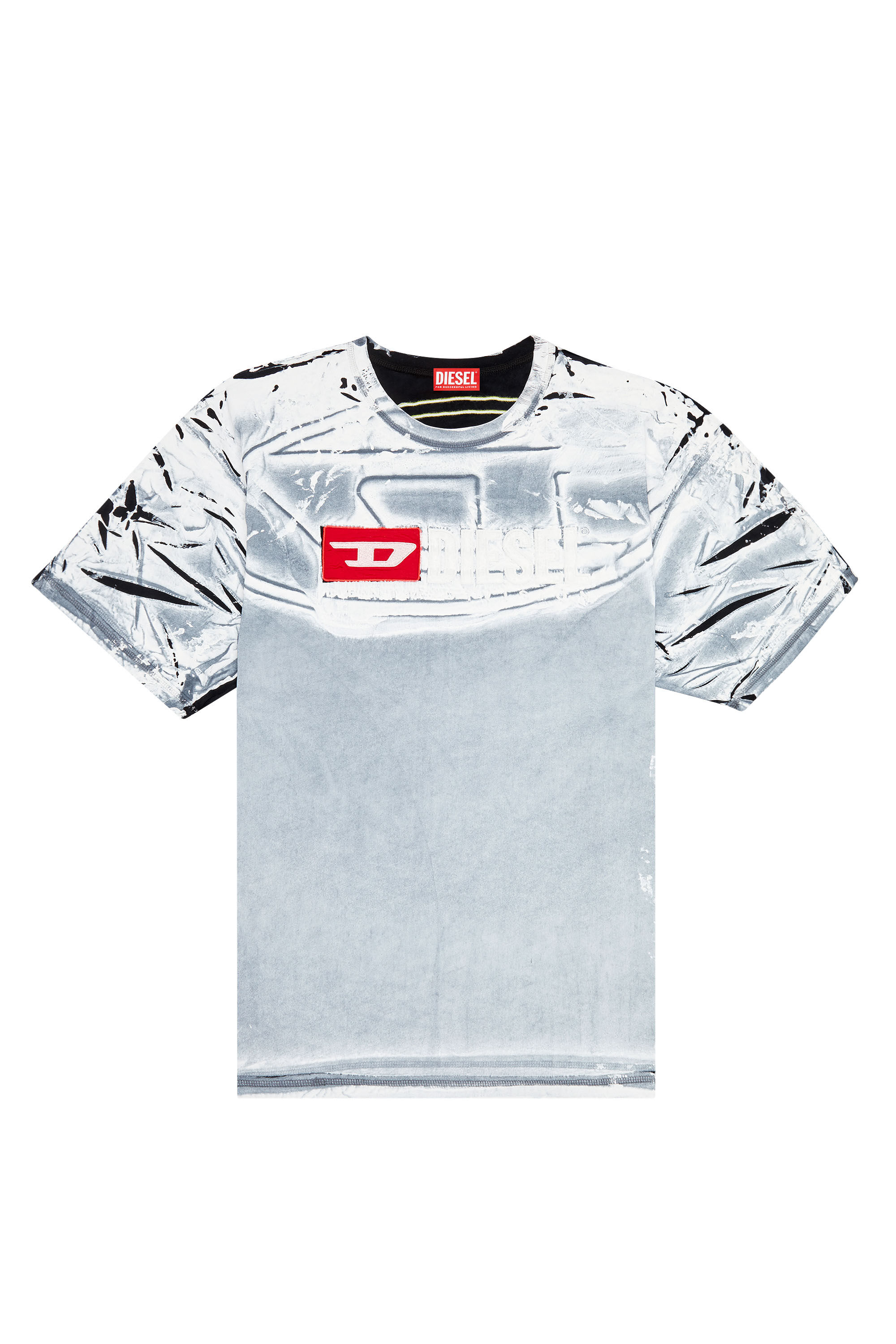 Men's graphic T-shirt with chalk-effect print | Diesel