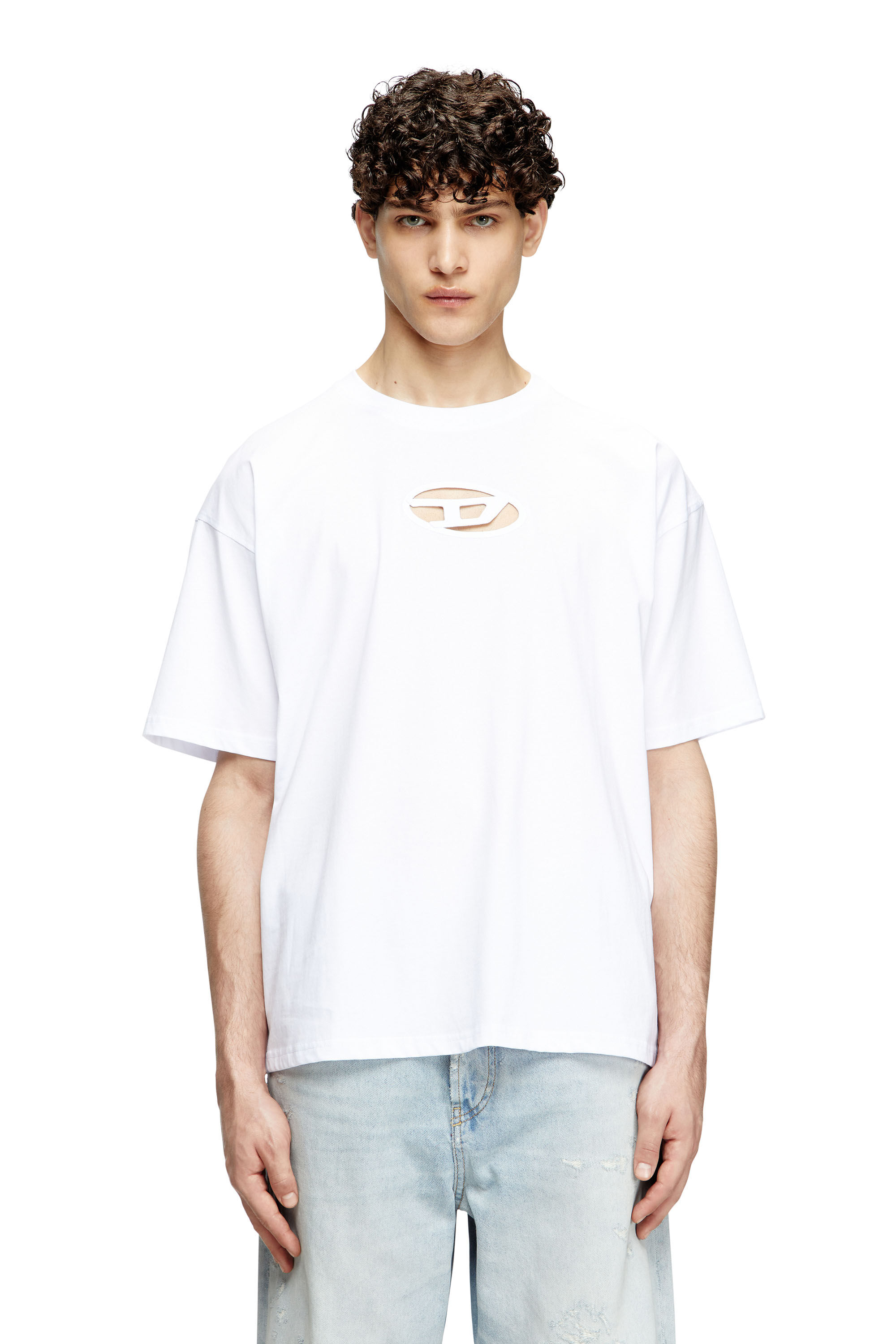 Diesel - T-BOXT-OD, Camiseta con Oval D bordado Unisex in Blanco - 3