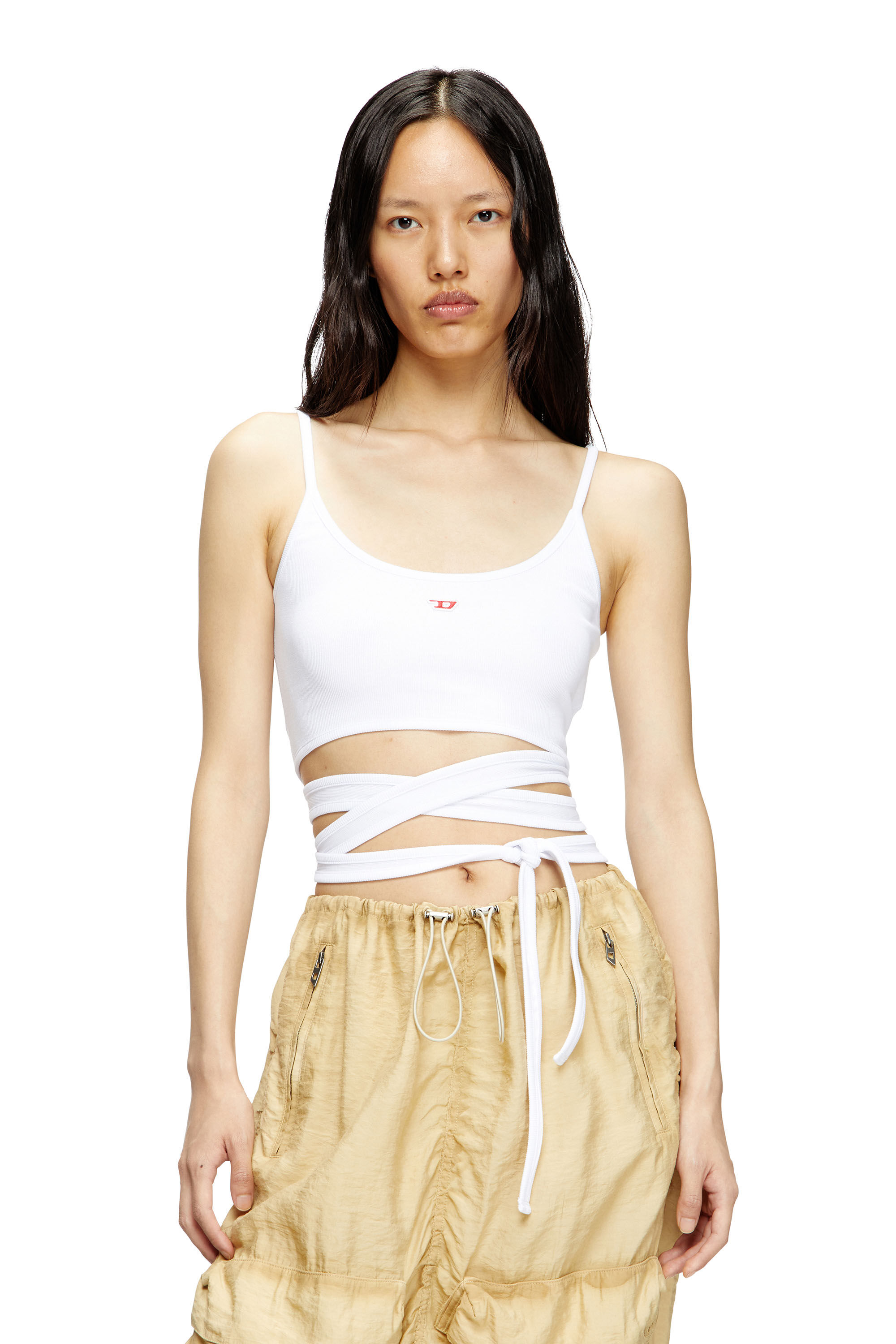 Women's Vest in tailoring pinstripe denim | Grey | Diesel