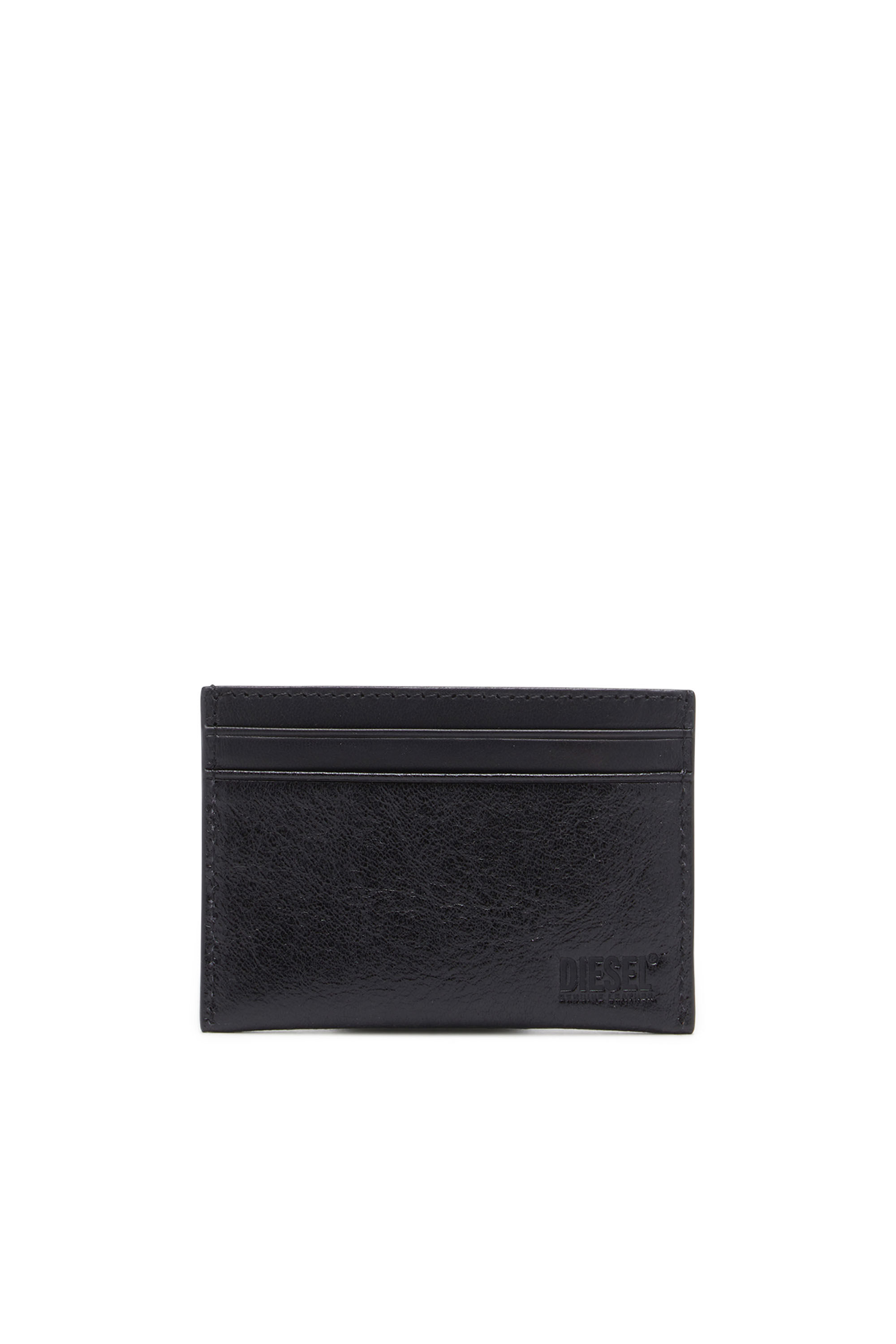 Men's Leather bi-fold wallet with red D plaque | Diesel