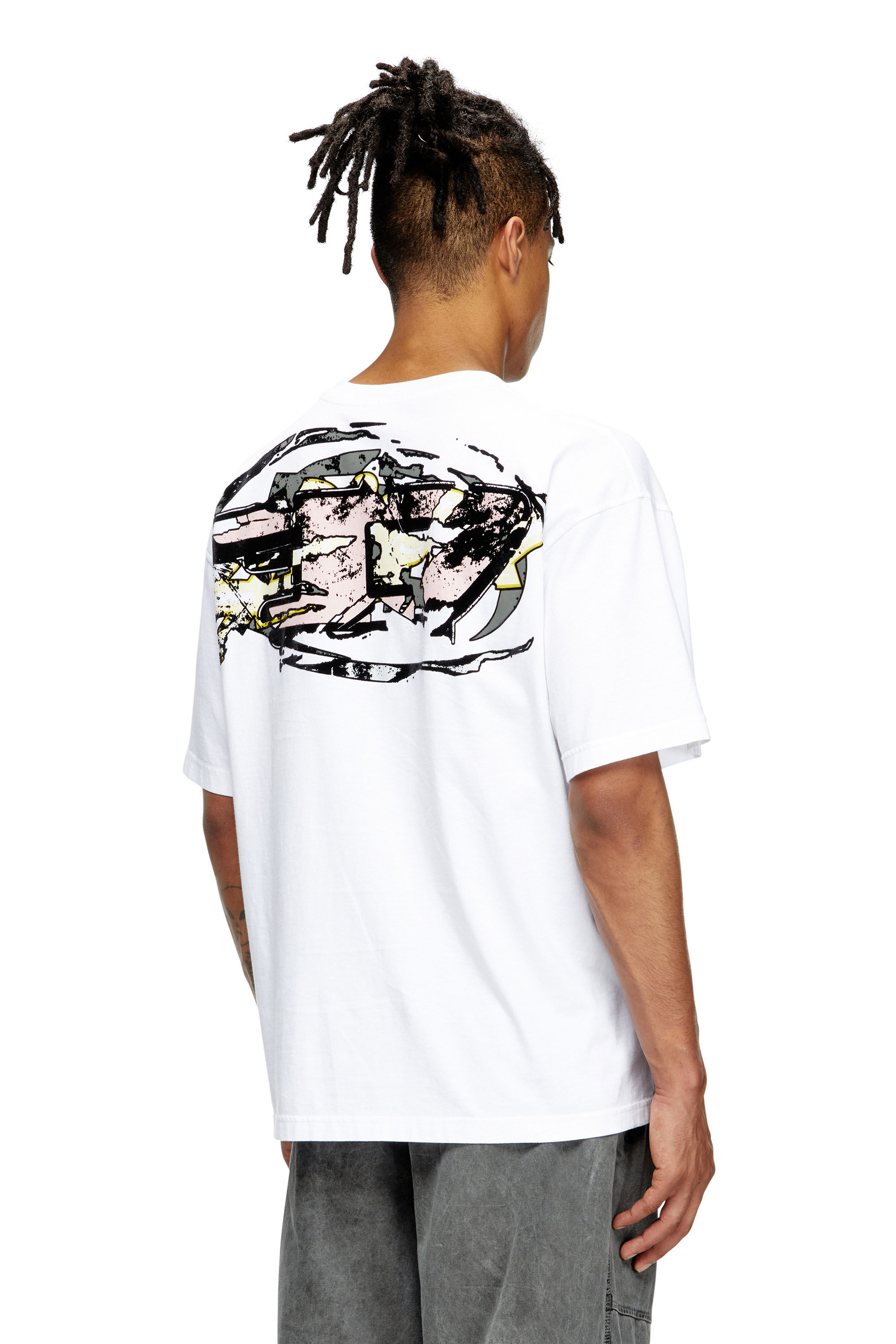 Diesel - T-BOXT-T24, Camiseta con logotipo Oval D Hombre in Blanco - 4