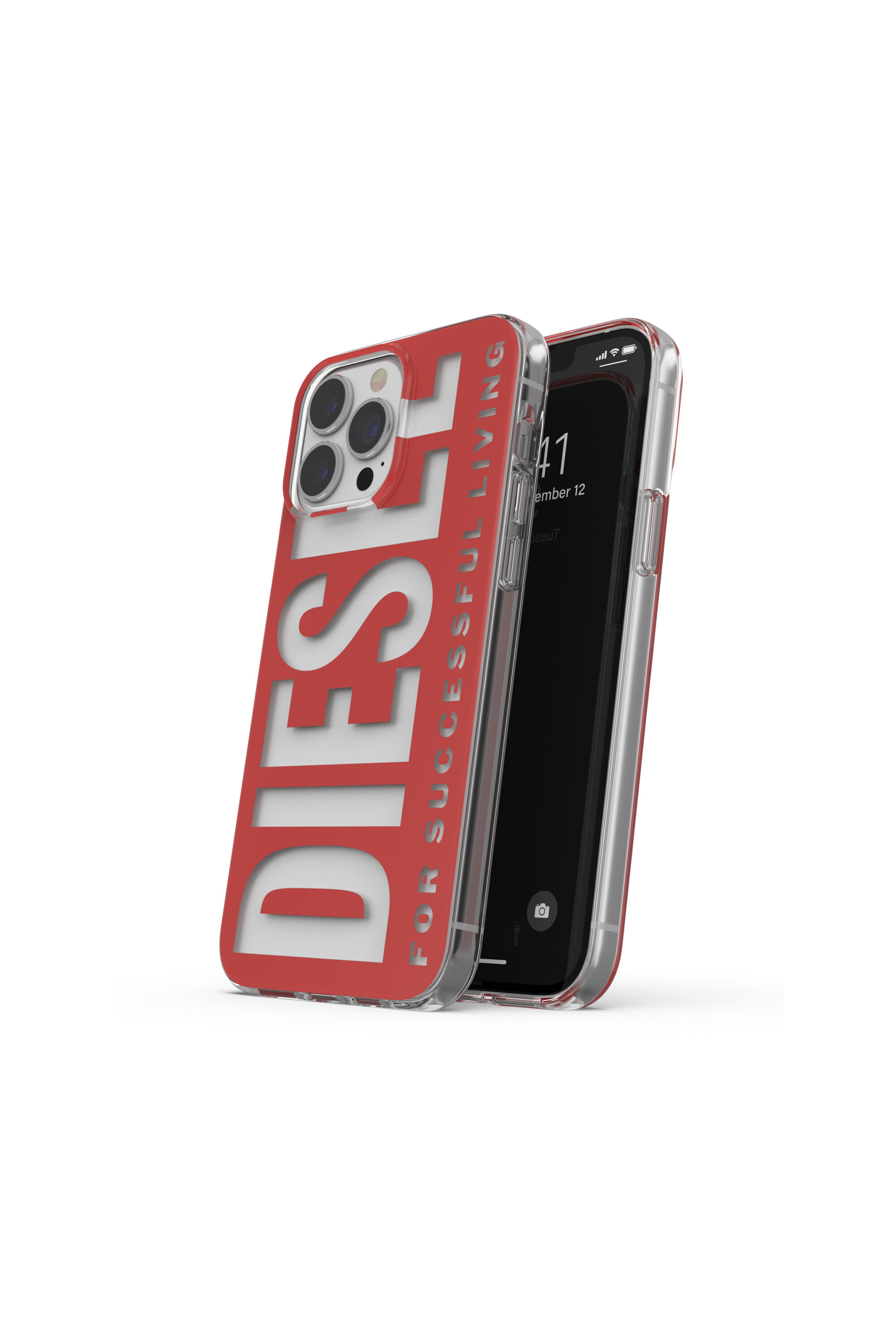 Diesel - 47204 STANDARDASE, Funda en TPU por iPhone 13 Pro Max Unisex in Rojo - 3