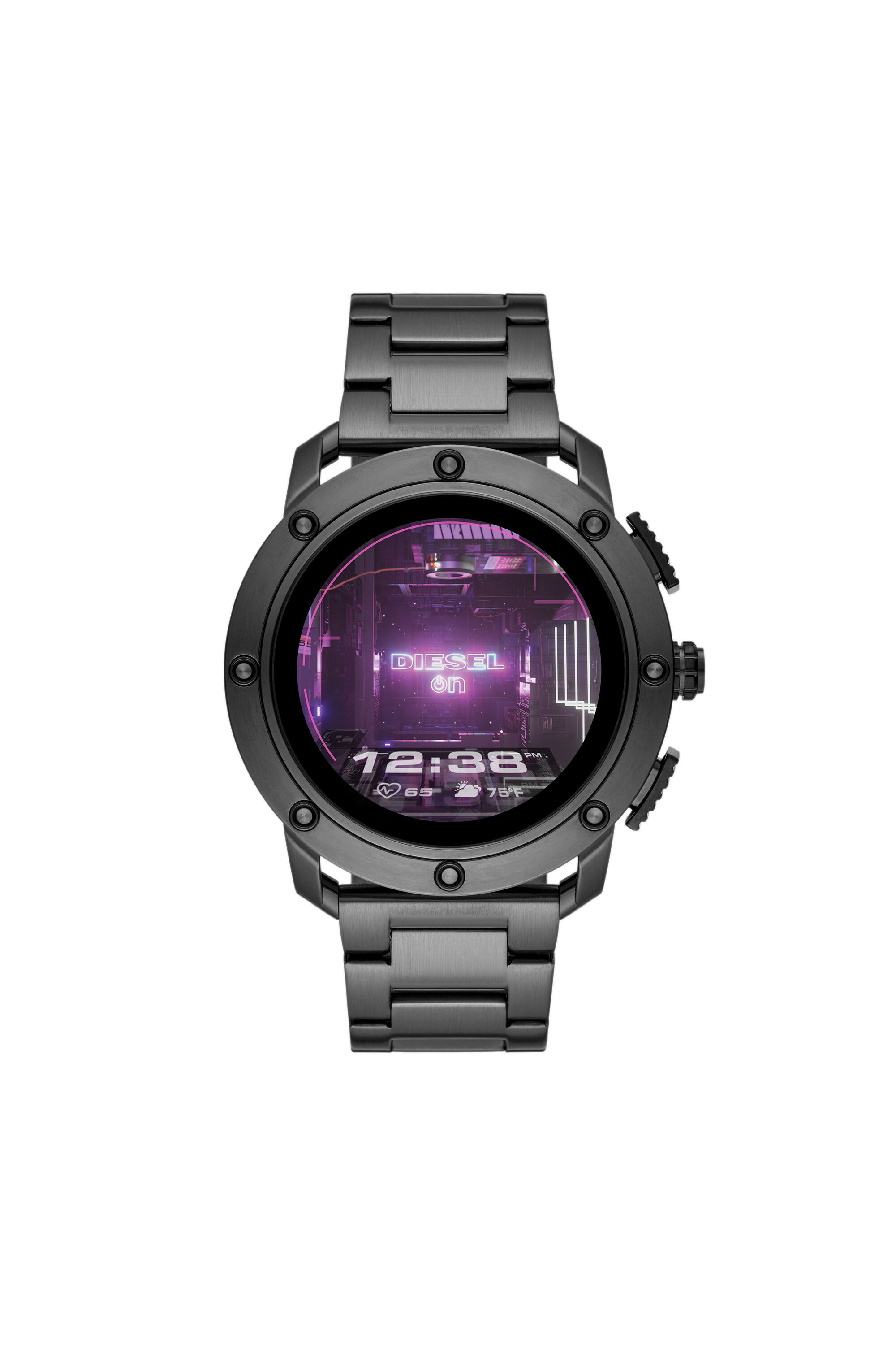 DT2017 Axial Smartwatch Gunmetal Tone Stainless Steel Diesel