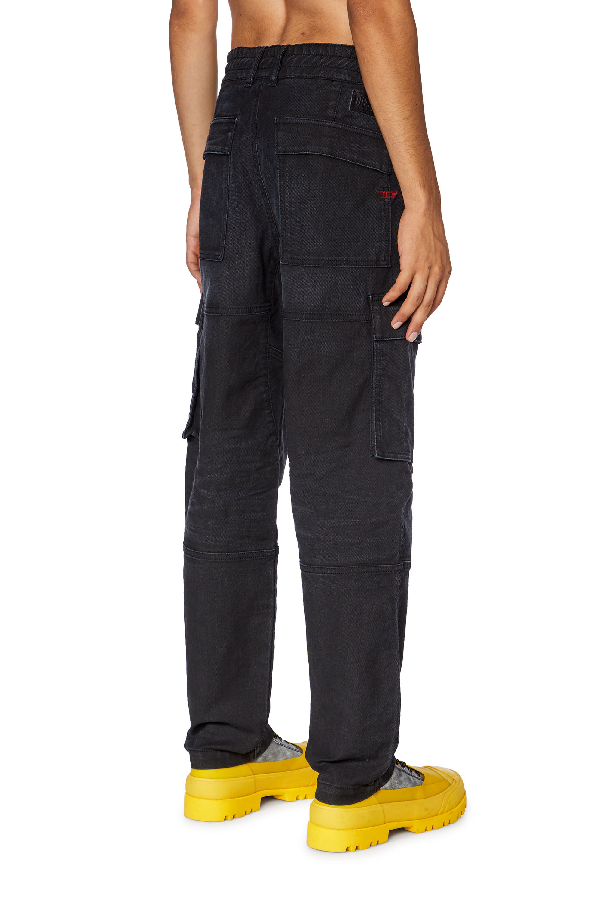 Diesel - Man's Tapered 2030 D-Krooley Joggjeans® 09G69, Black/Dark grey - 4