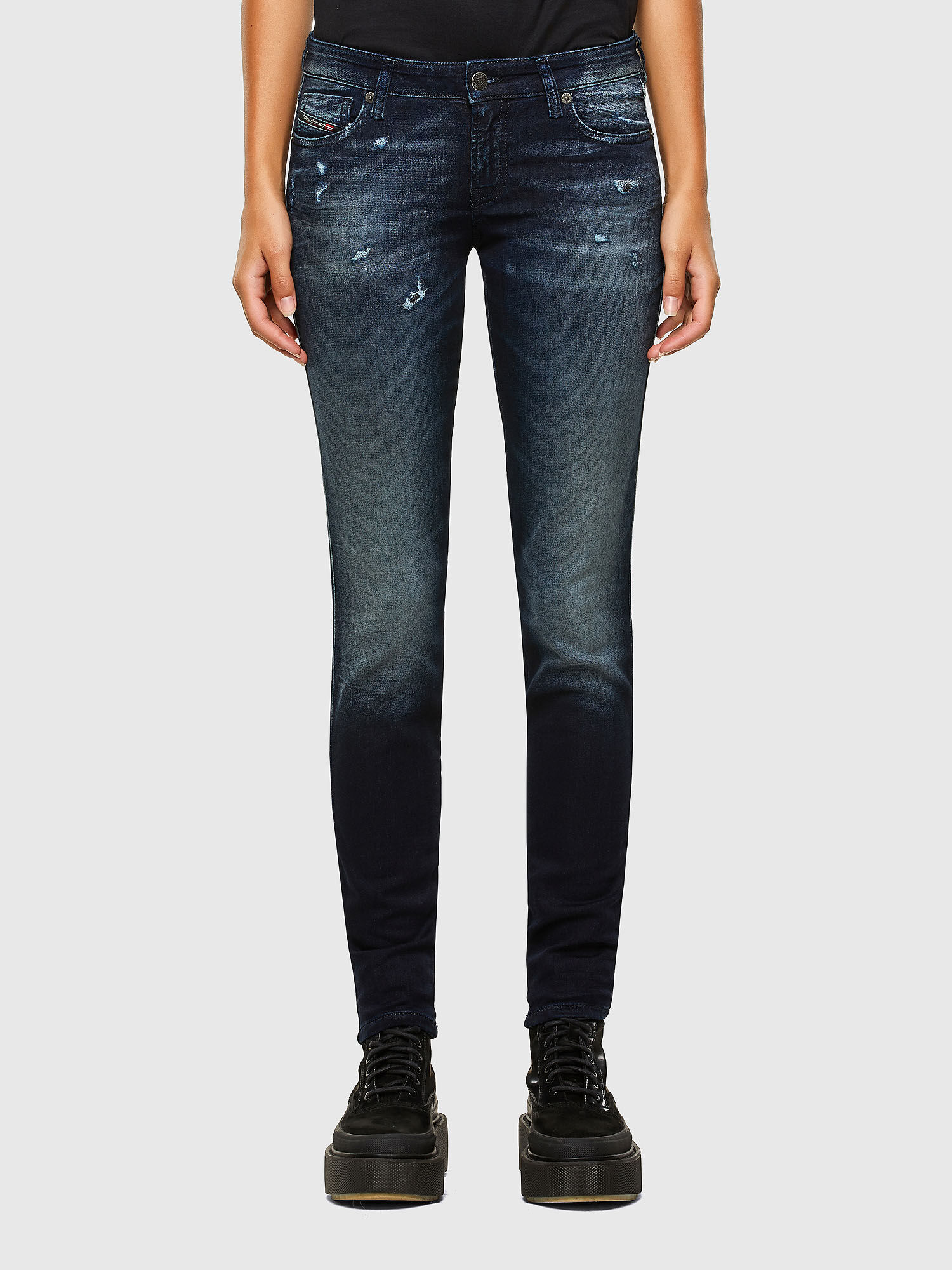 Gracey JoggJeans 069PZ Woman: Slim Dark blue Jeans | Diesel