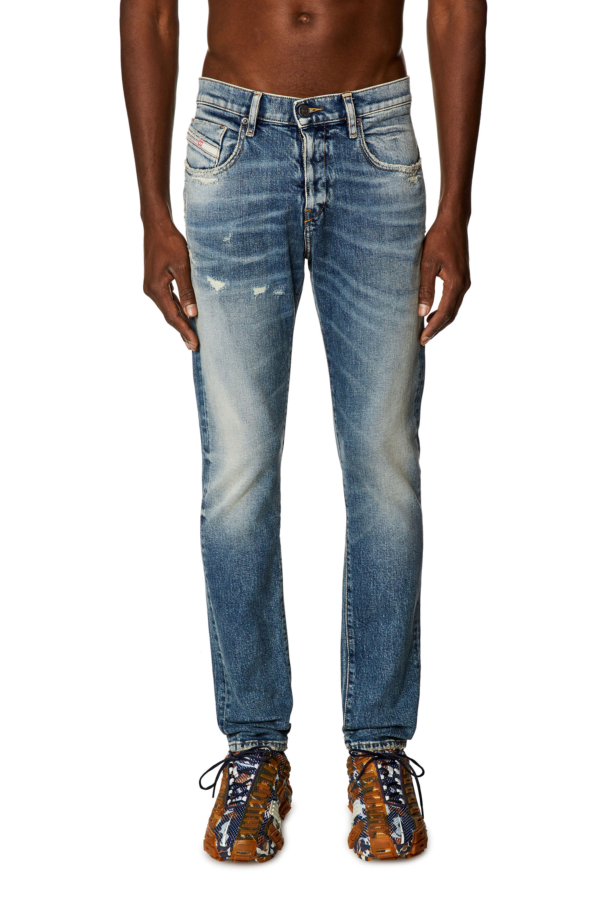 Diesel - Man's Slim Jeans 2019 D-Strukt E07L1, Medium blue - 3