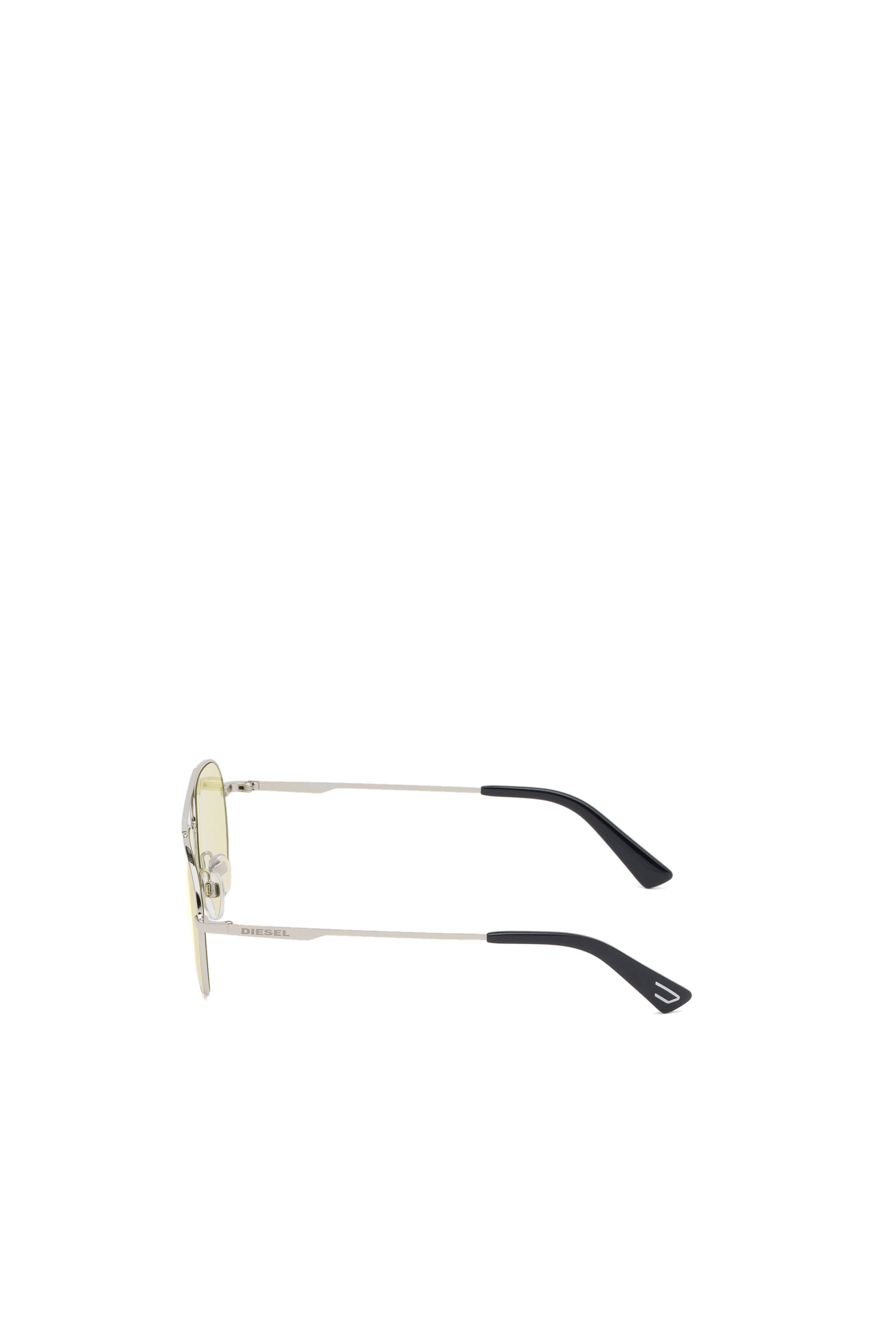 Diesel - DL0285, Gafas de sol de estilo aviador en metal Hombre in Gris - 4