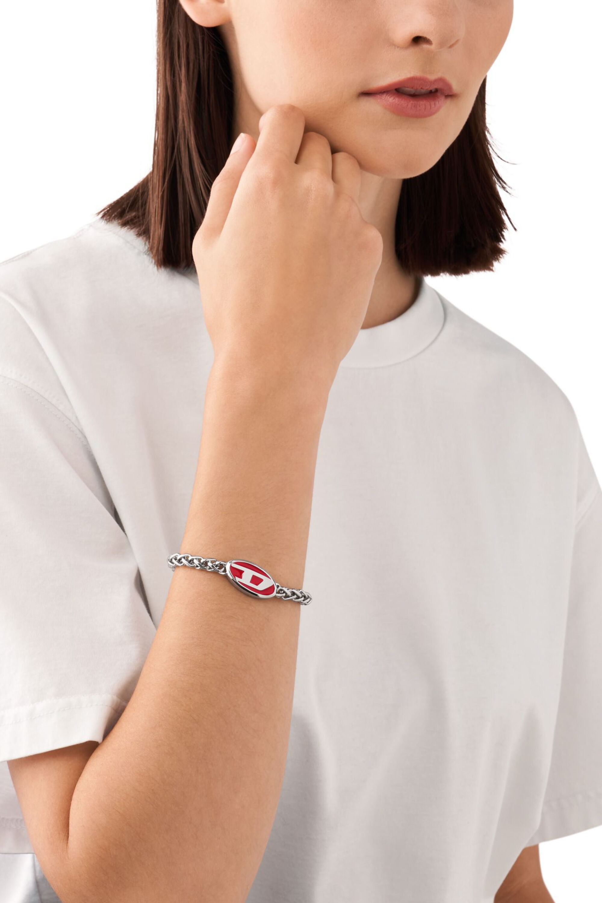 Diesel - DX1445, Pulsera de cadena de acero inoxidable Unisex in Plateado - 3