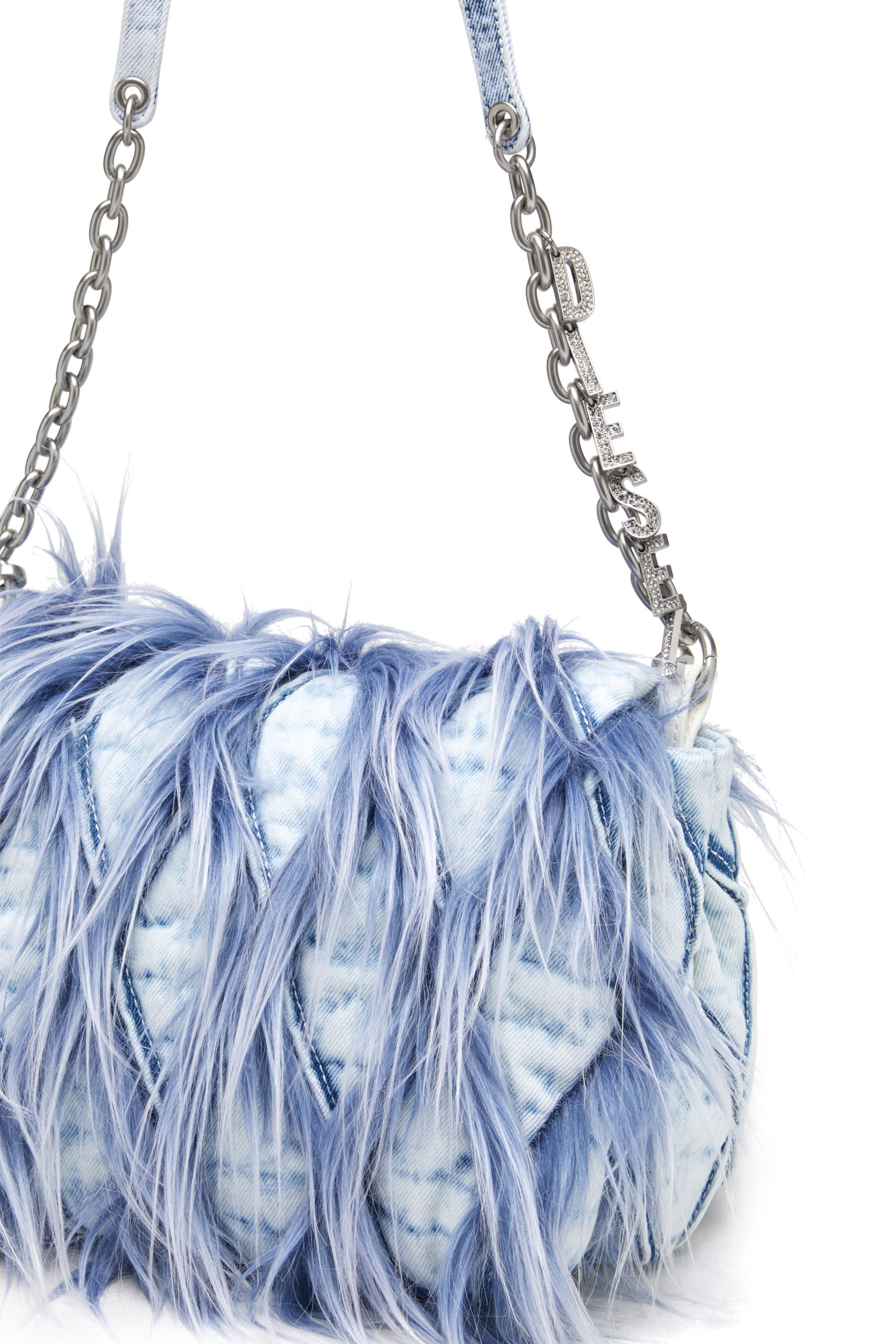 Diesel Women s Charm D Medium Shoulder Bag Blue Shoulder Bags