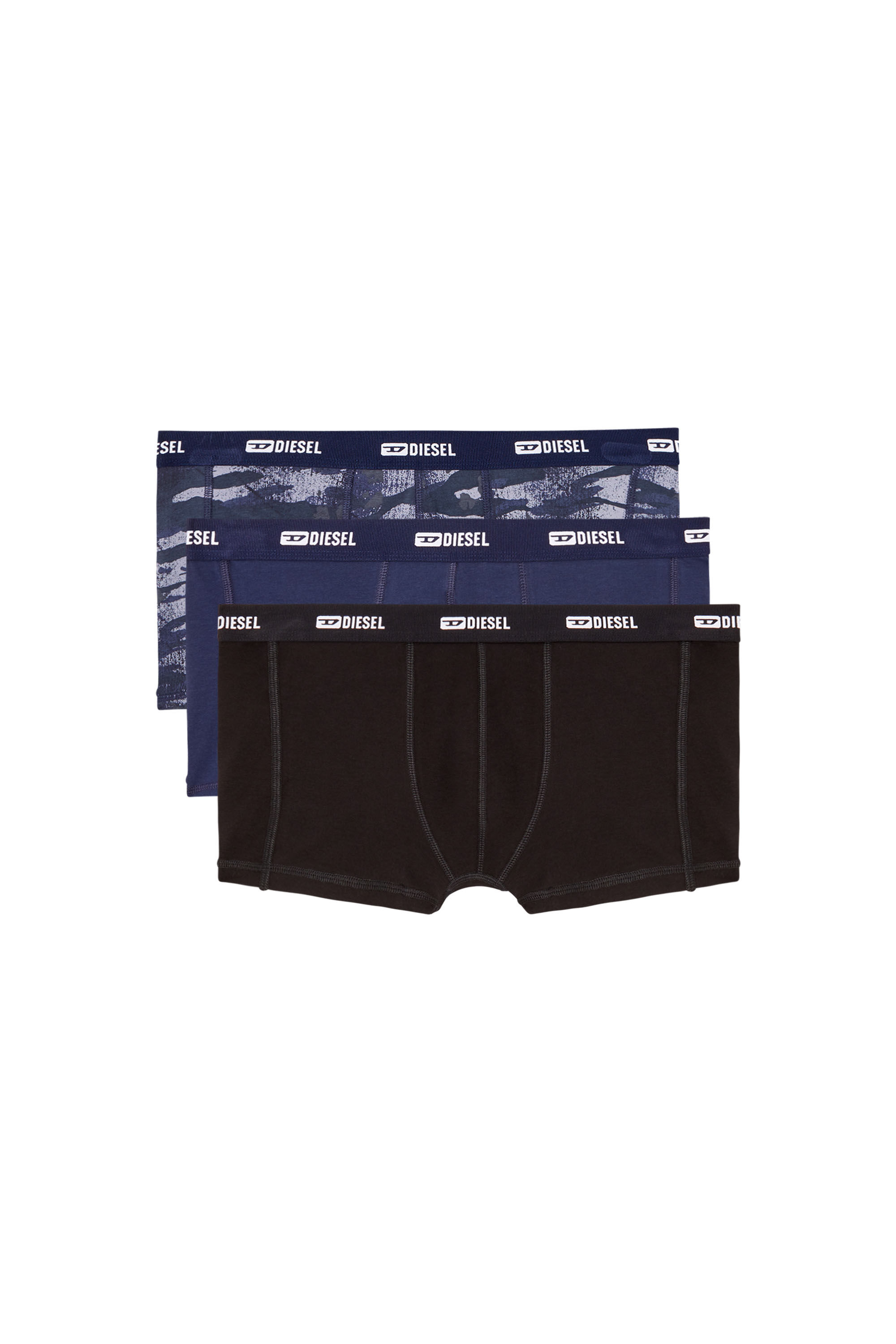 Diesel - DAMIEN-UTLT-3PACK, Paquete de 3 bóxers lisos y de camuflaje Hombre in Multicolor - 4