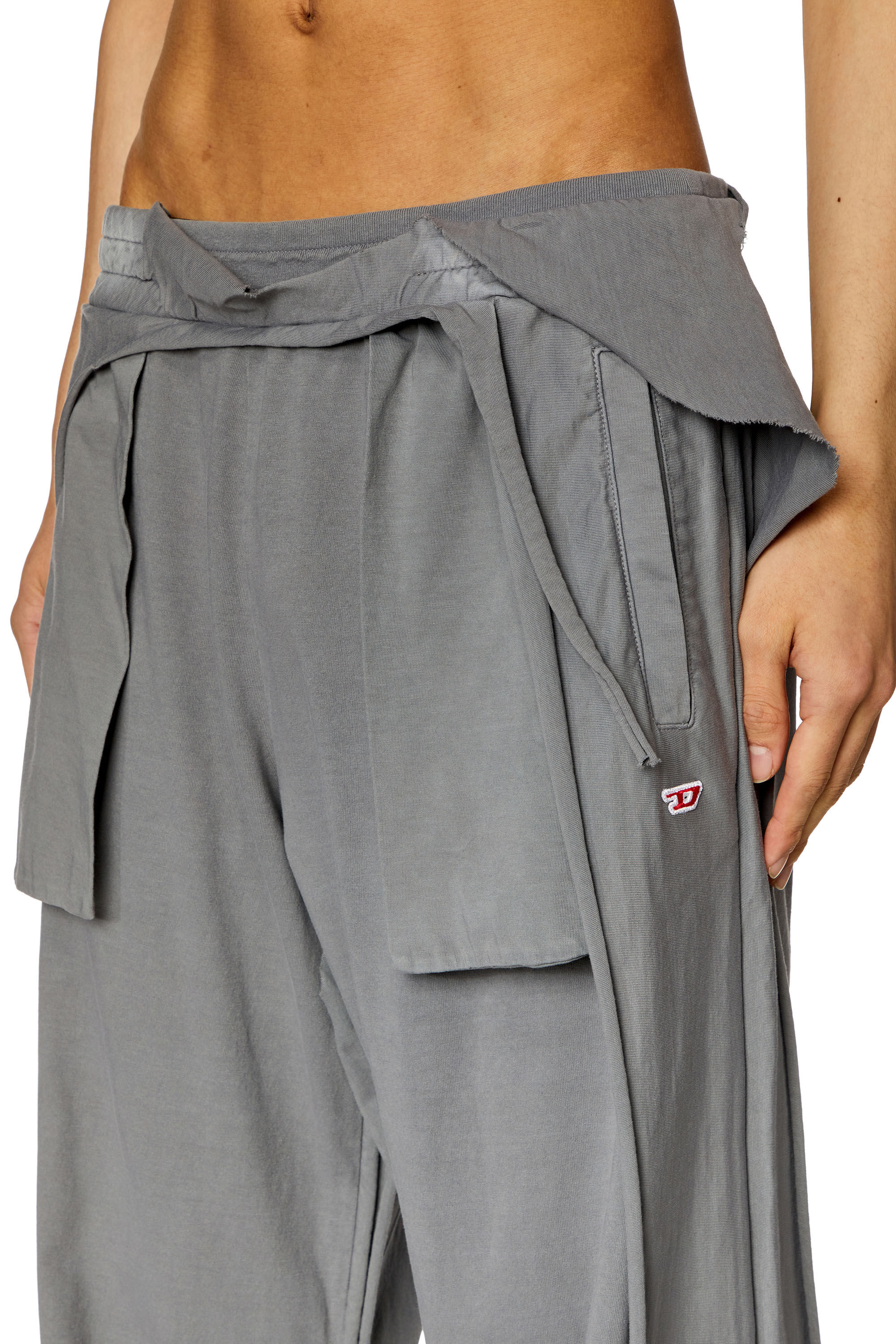 Men's Sweatpants with destroyed peel-off effect | Grey | Diesel