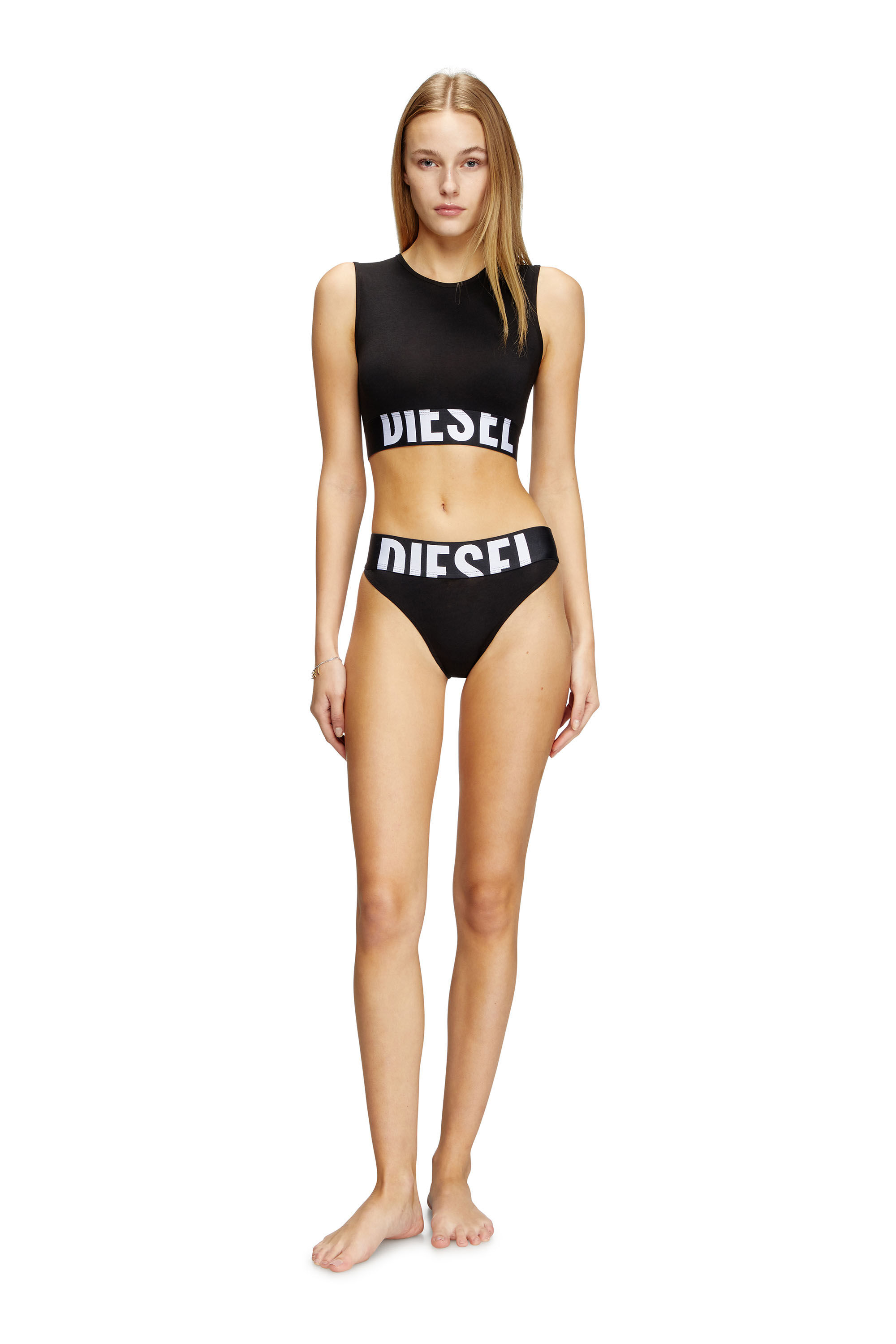 Diesel - LOLA-D-POP-3PACK, Woman's Three-pack briefs with cut-off logo in Black - 2