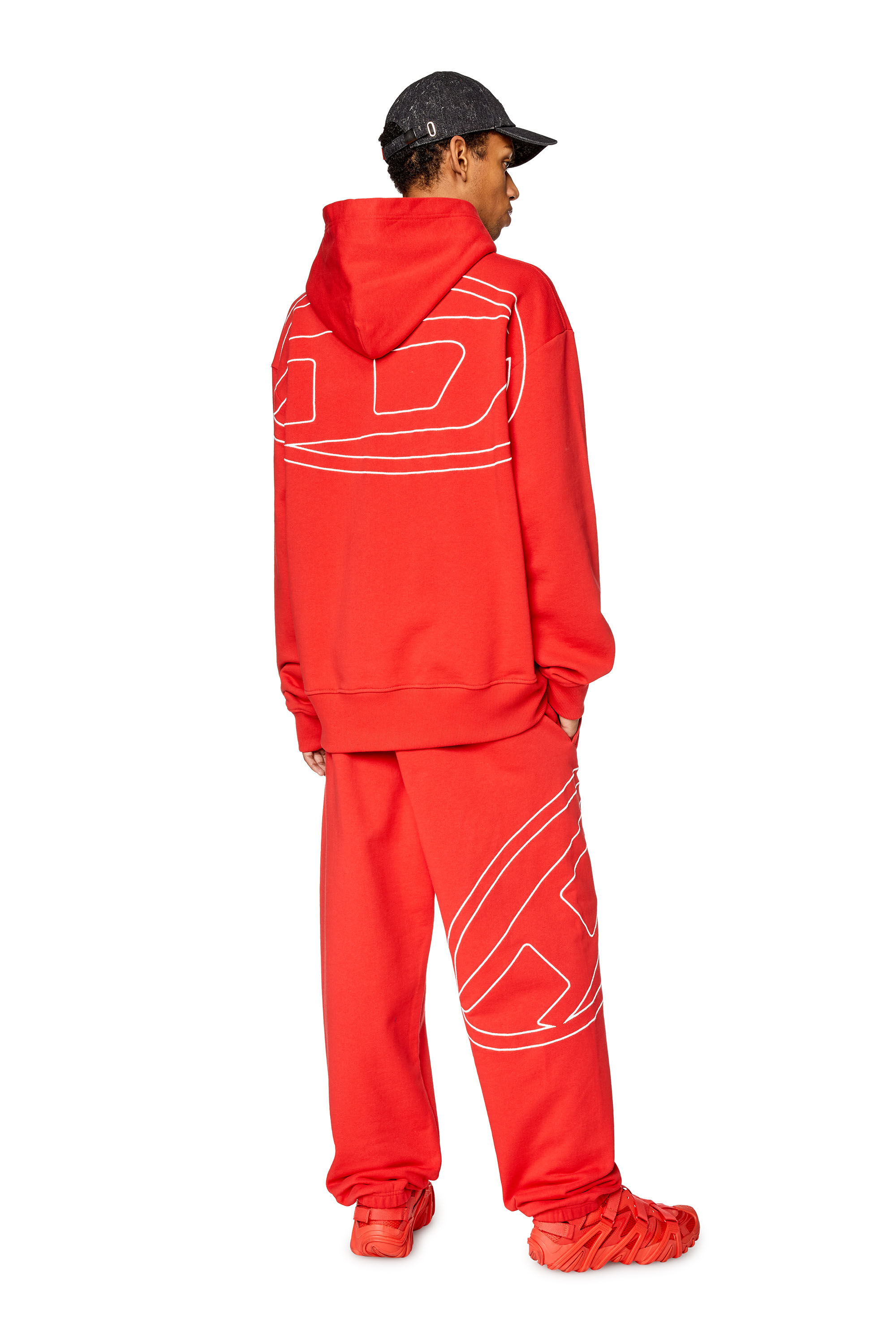 S MACS HOOD MEGOVAL D Men Hoodie with back D logo Diesel