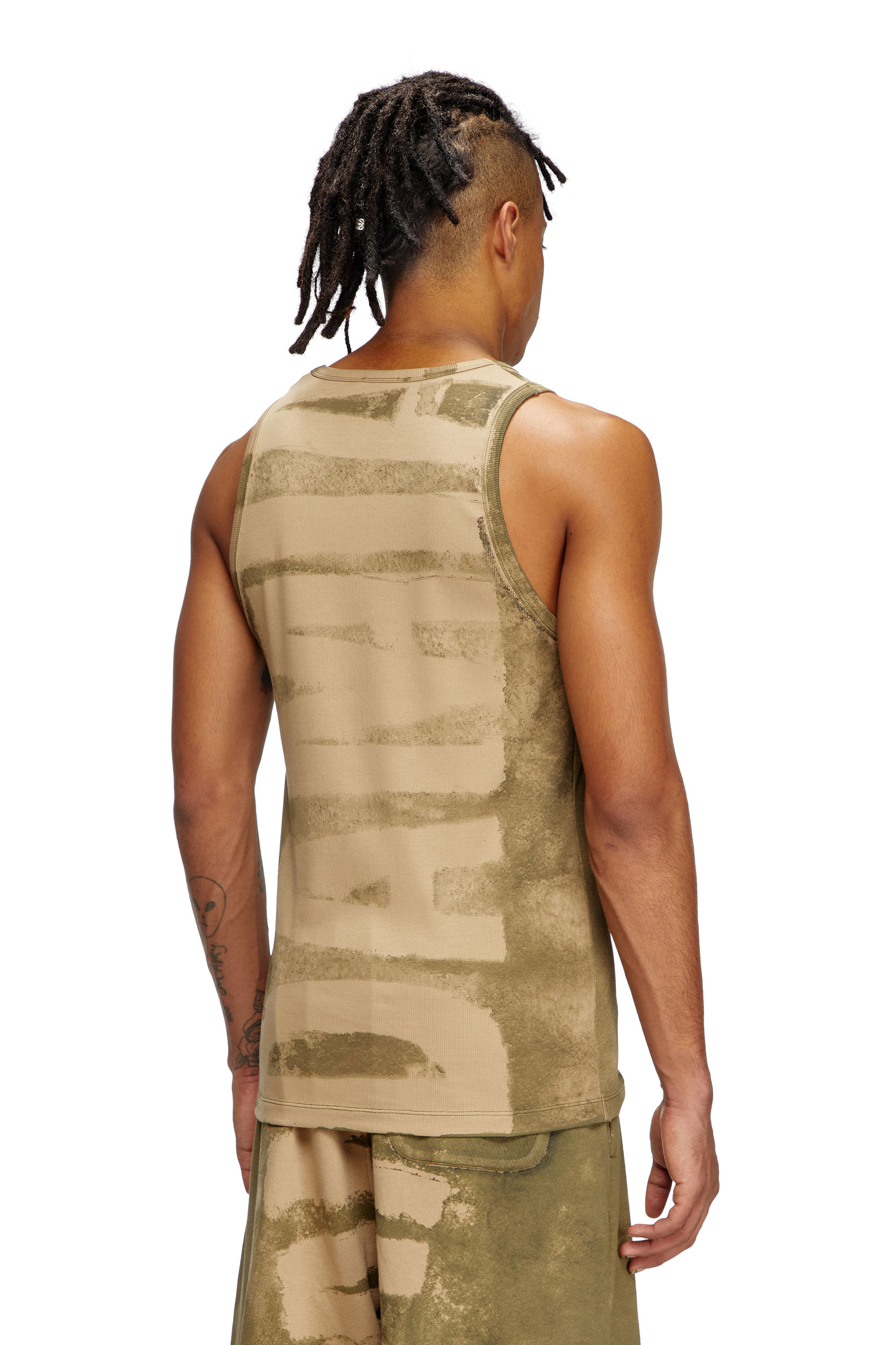 Women's Tank top with Damiano print | Green | Diesel