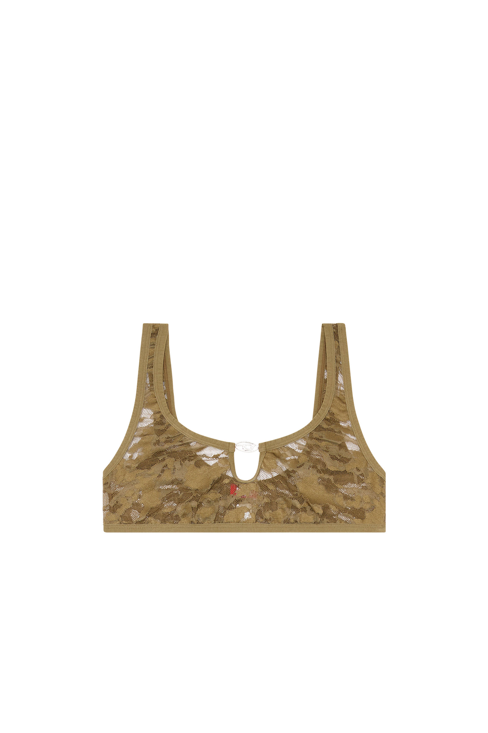 Diesel - UFSB-D-OVAL-LACE-BRALETTE, Verde Militar - Image 1