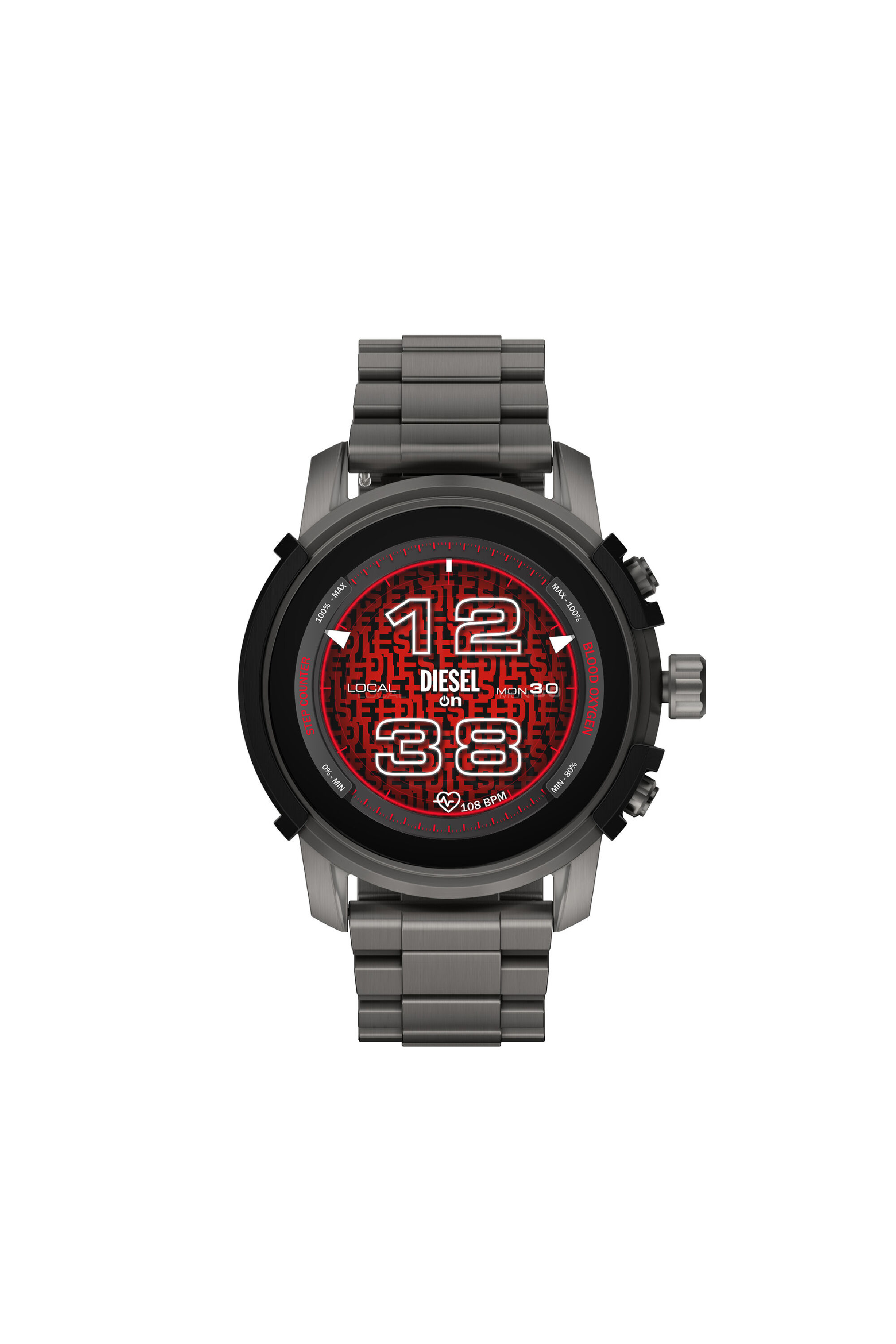 人気特価激安 Griffed Men's stainless Diesel | Grey | smartwatch steel 時計