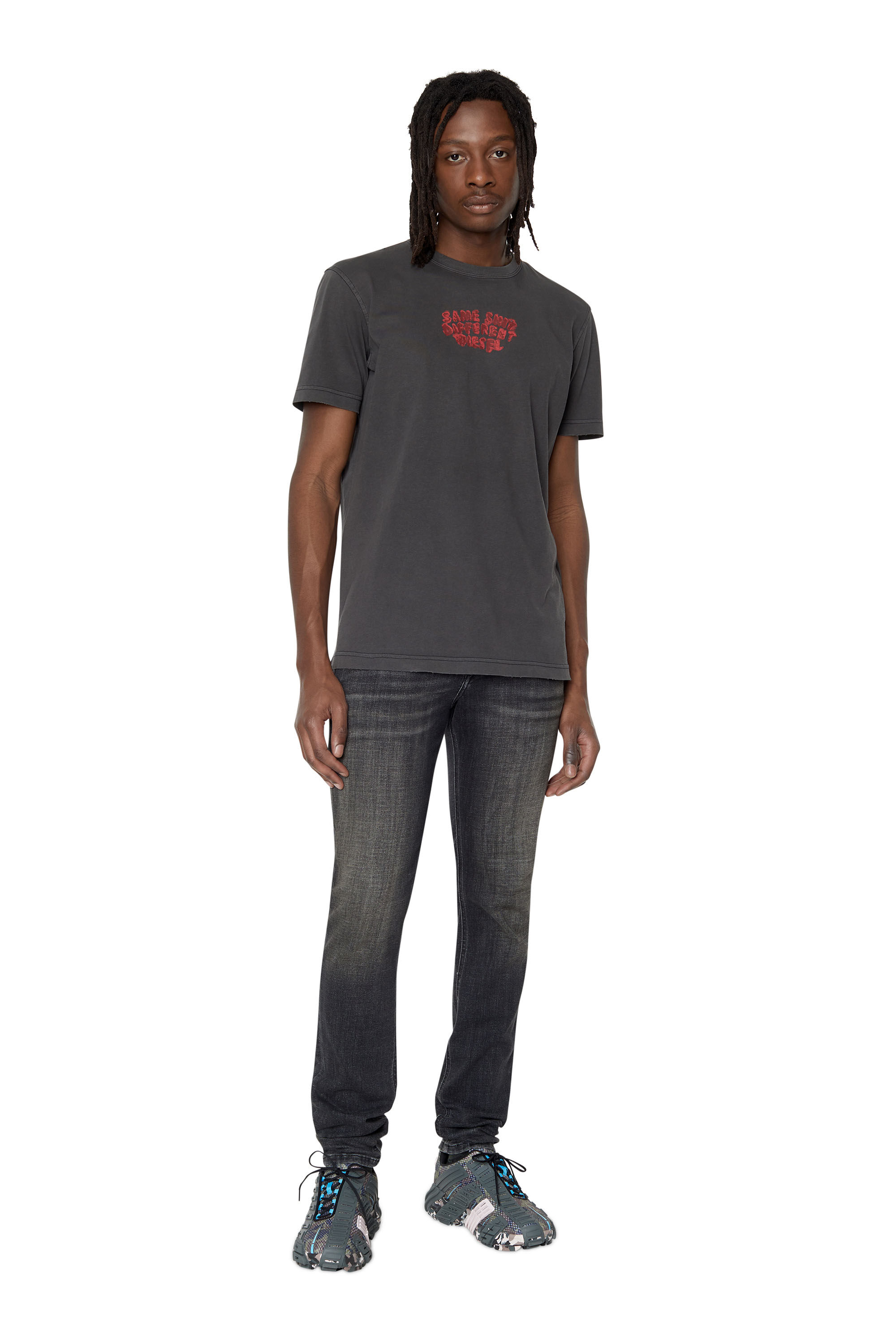Diesel - 1979 Sleenker 09D88 Skinny Jeans, Negro/Gris oscuro - Image 1