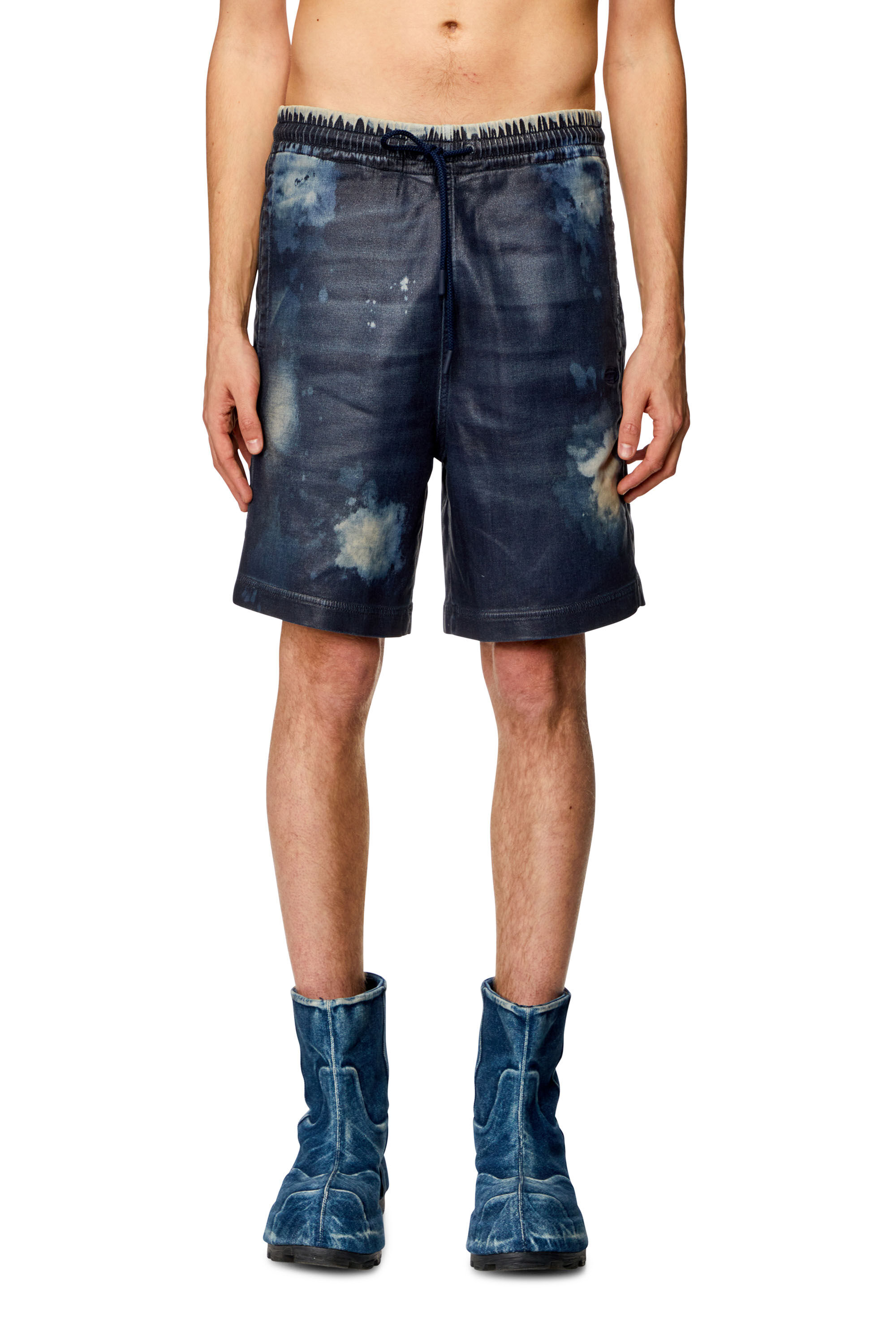 デニム・ジーパン OPEN YY : 25SS / SLIT DENIM SHORTS (DARK BLUE) Denim