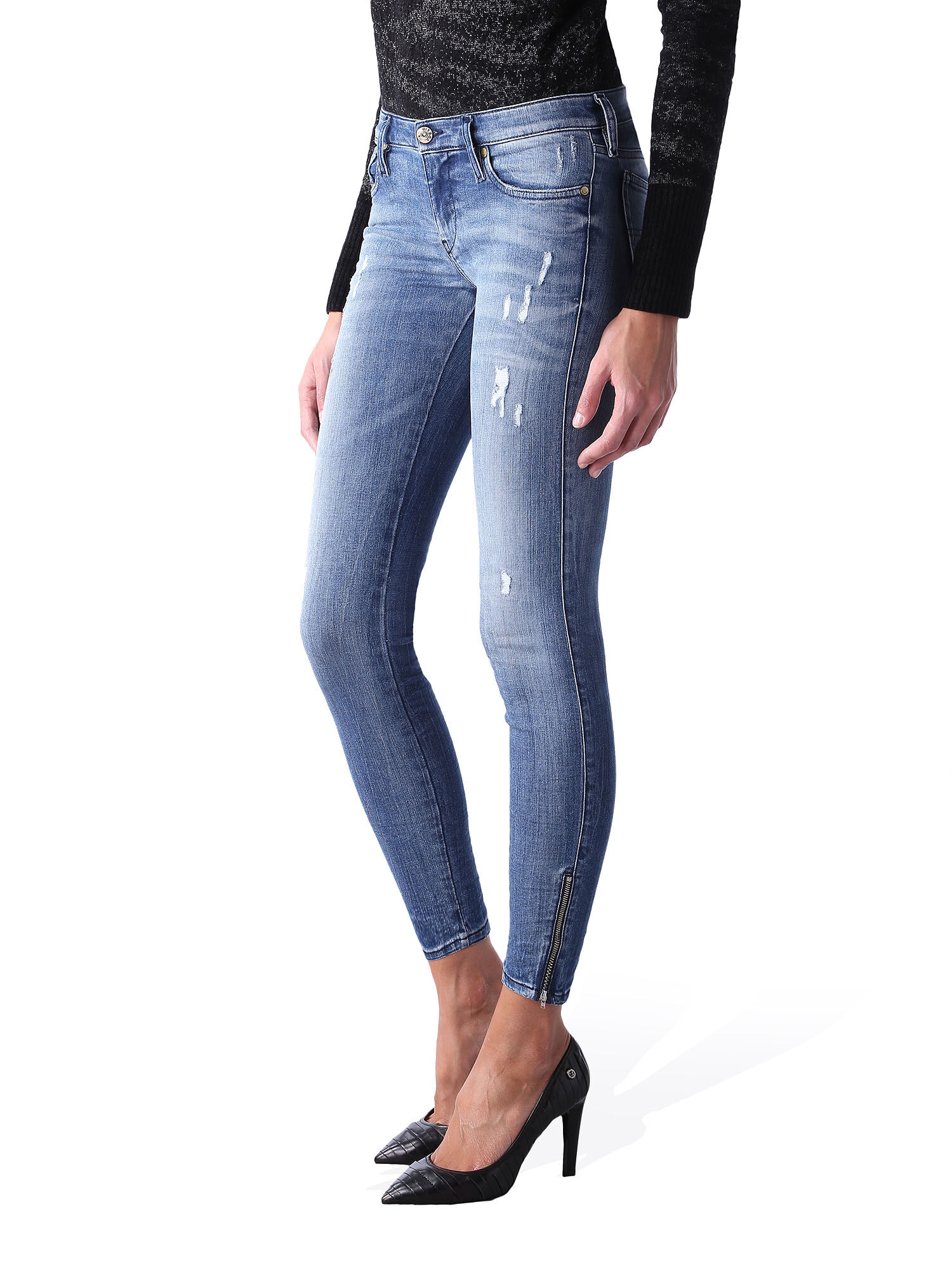 SKINZEE-LOW-ZIP 0847U Jeans Woman | Diesel Online