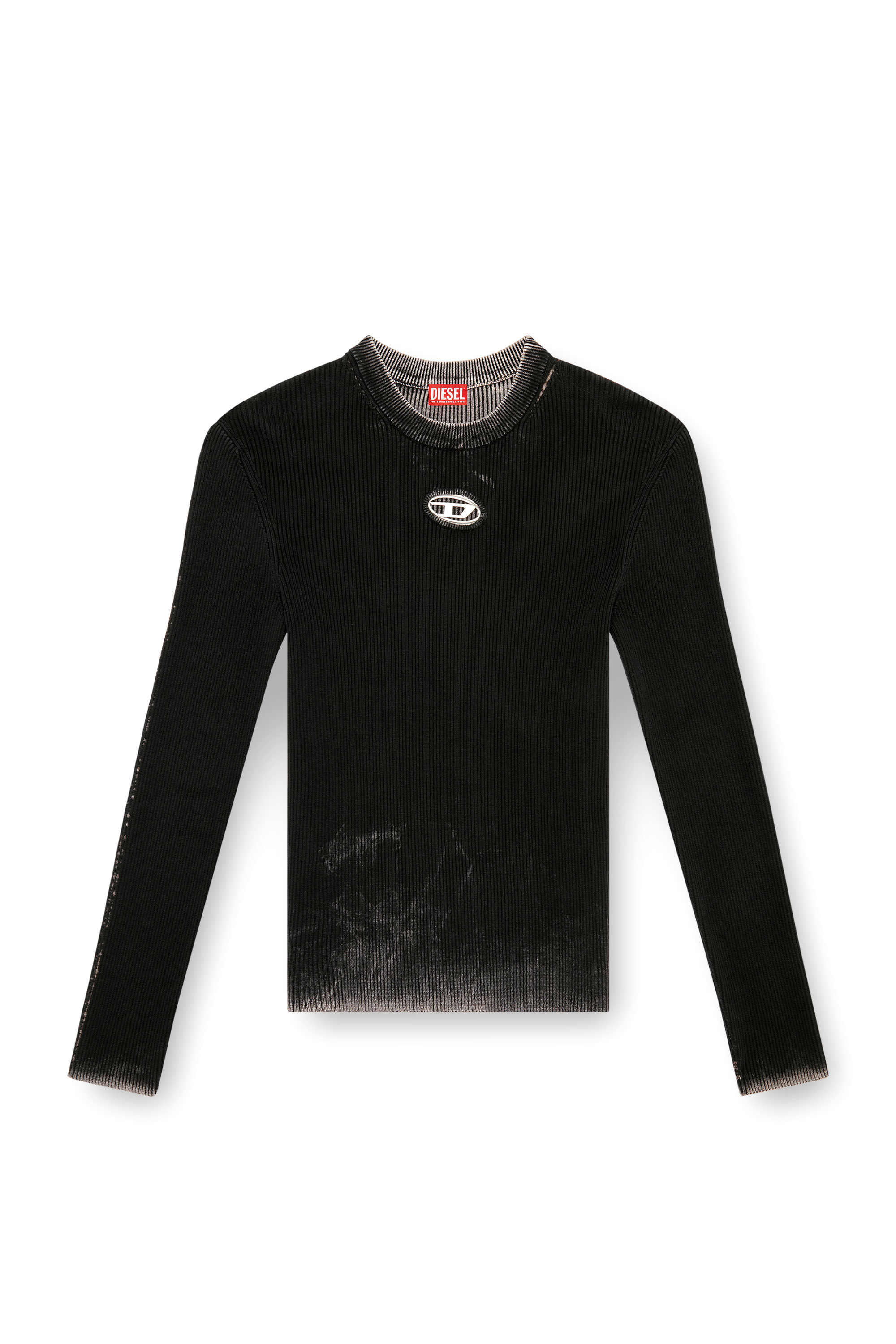 【DIESEL】K-Darin ニットシャツ Men's Cut-out jumper with Oval D | Blue | Diesel