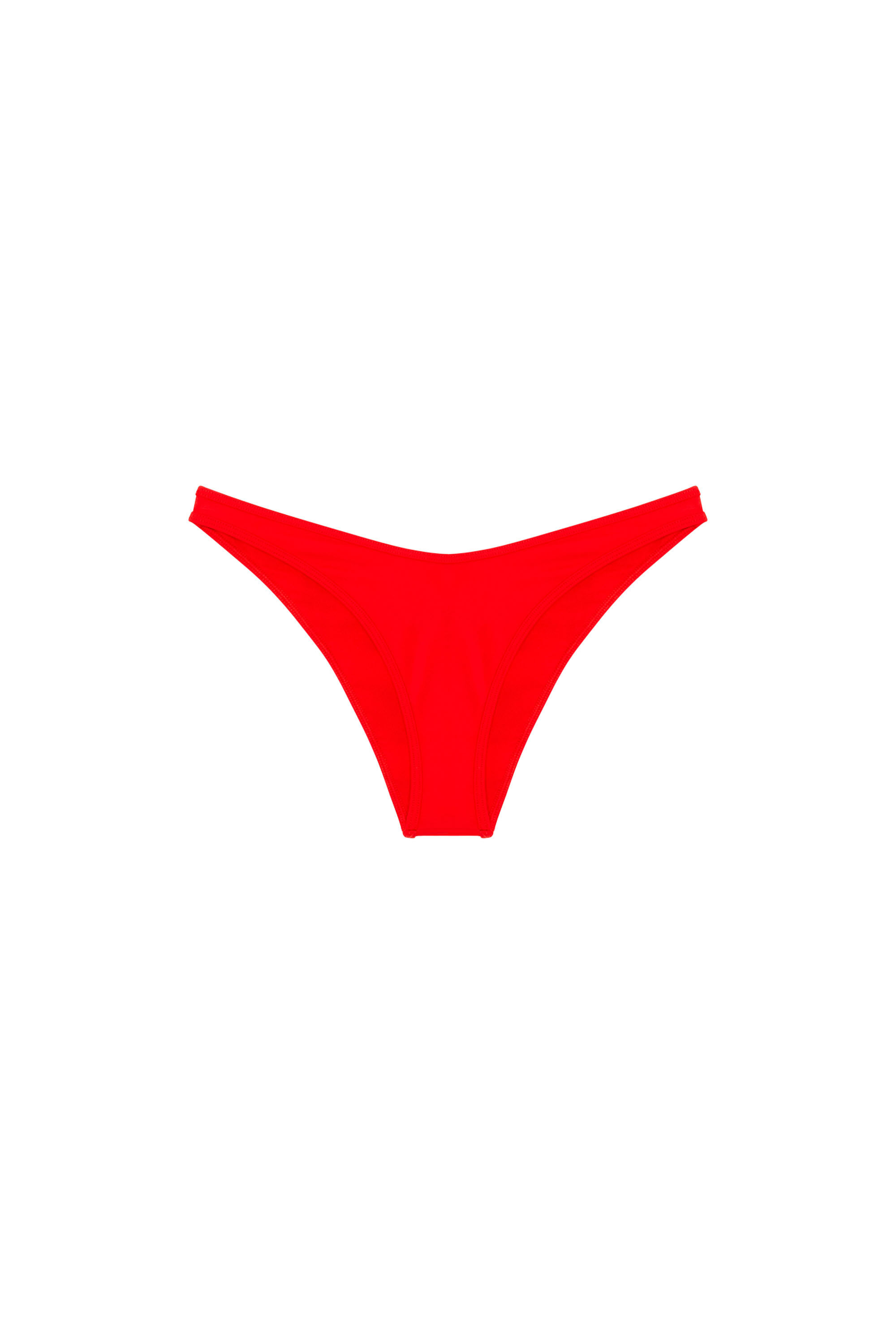 Diesel - BFPN-BRAZILIAN, Mujer Braguitas de bikini con logotipo Diesel recortado in Rojo - Image 4