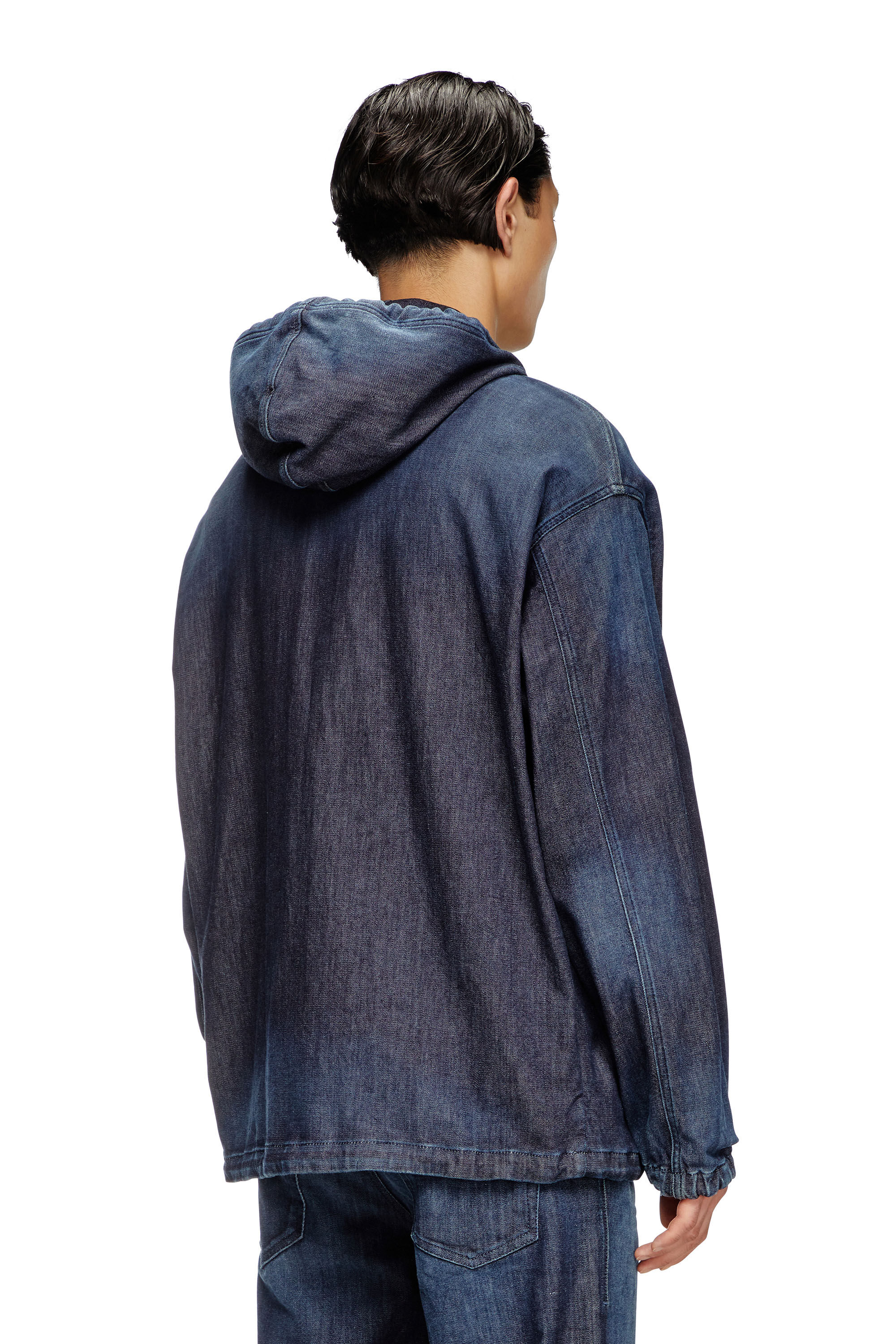 Diesel - D-WYNNY JOGG, Man's Hooded JoggJeans jacket in Dark Blue - 5