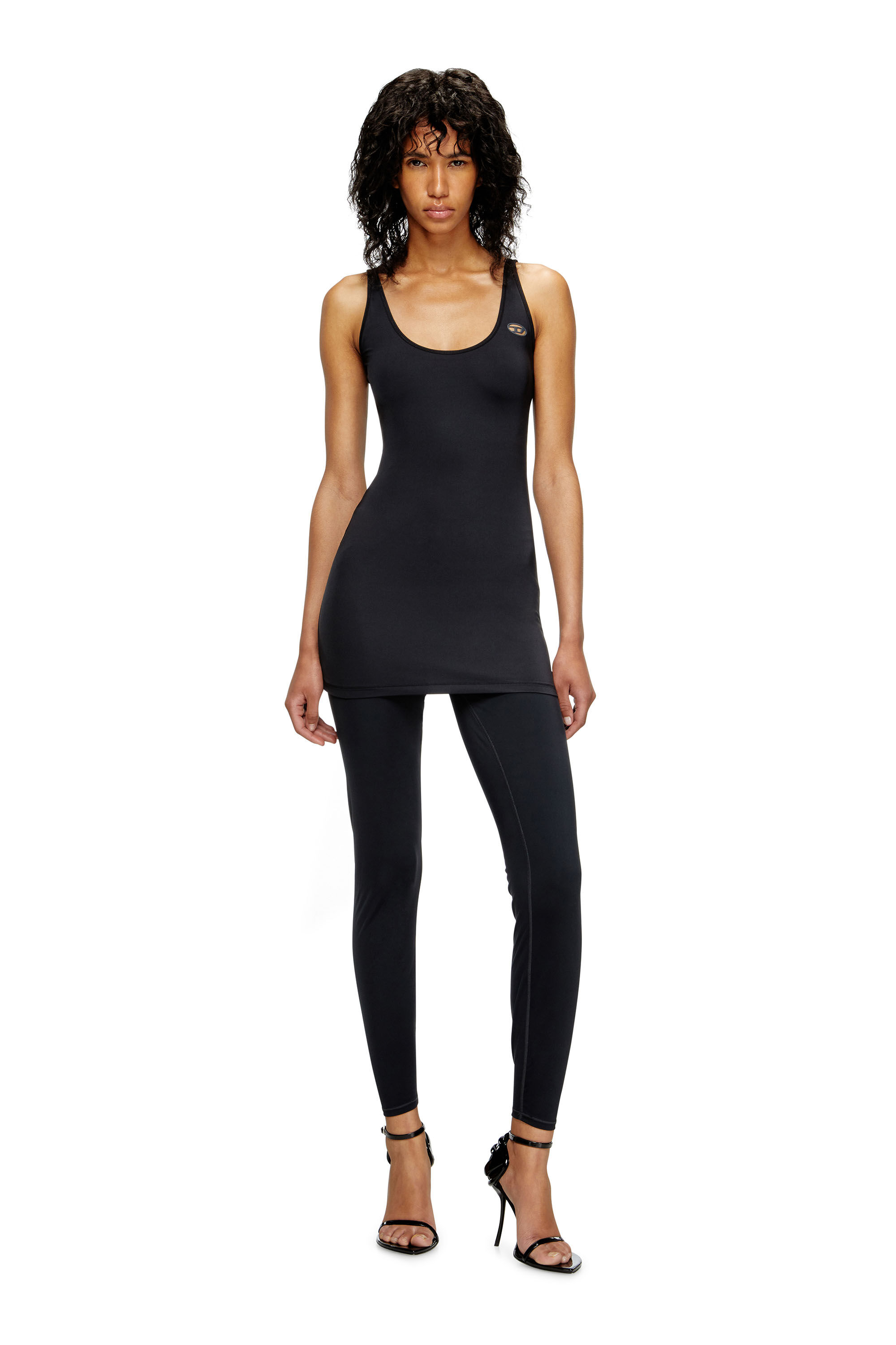 Diesel - FRANKIE-UTLT, Woman's Stretch slip dress in Black - 3