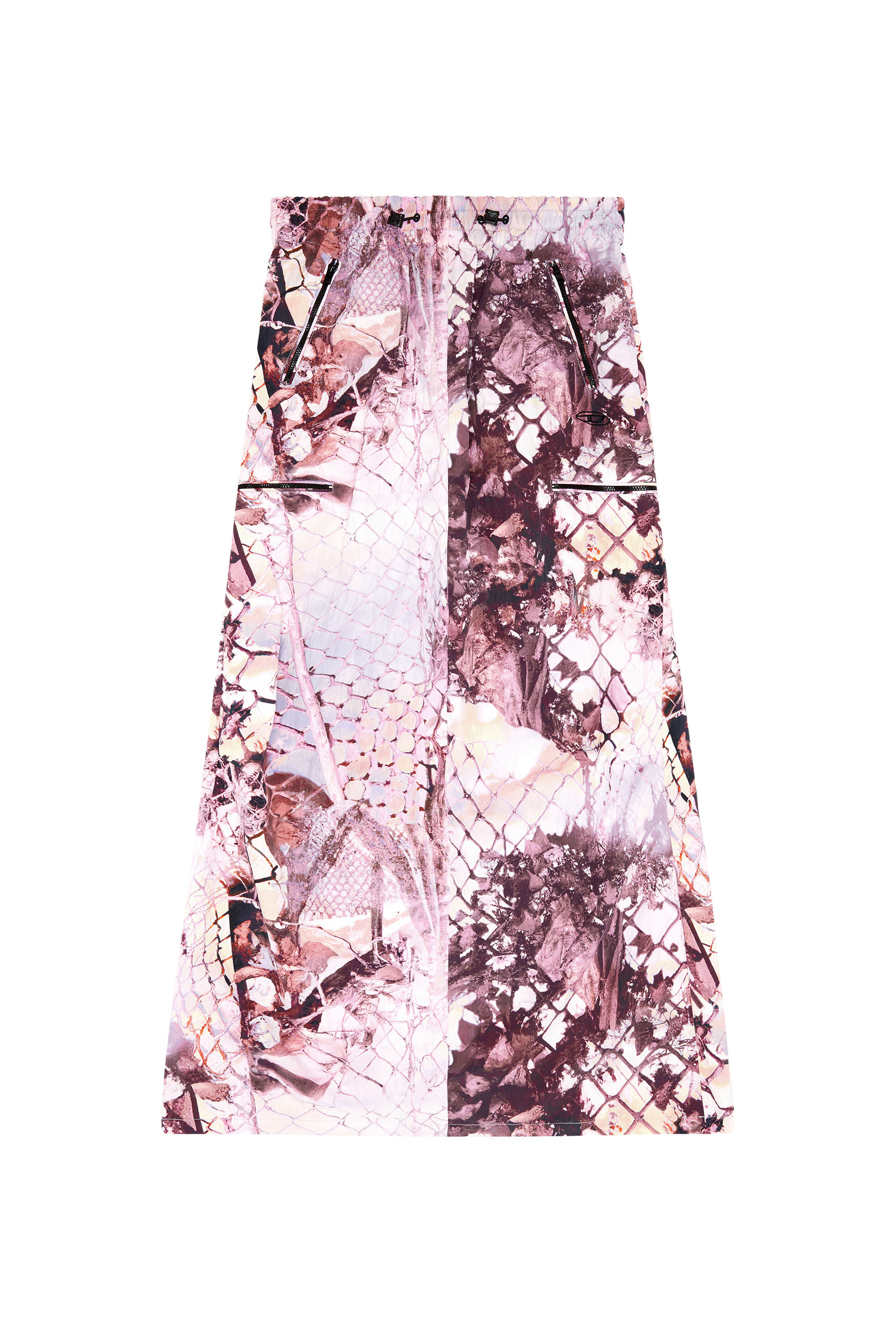 Women's Long skirt in printed crinkled nylon | ToBeDefined