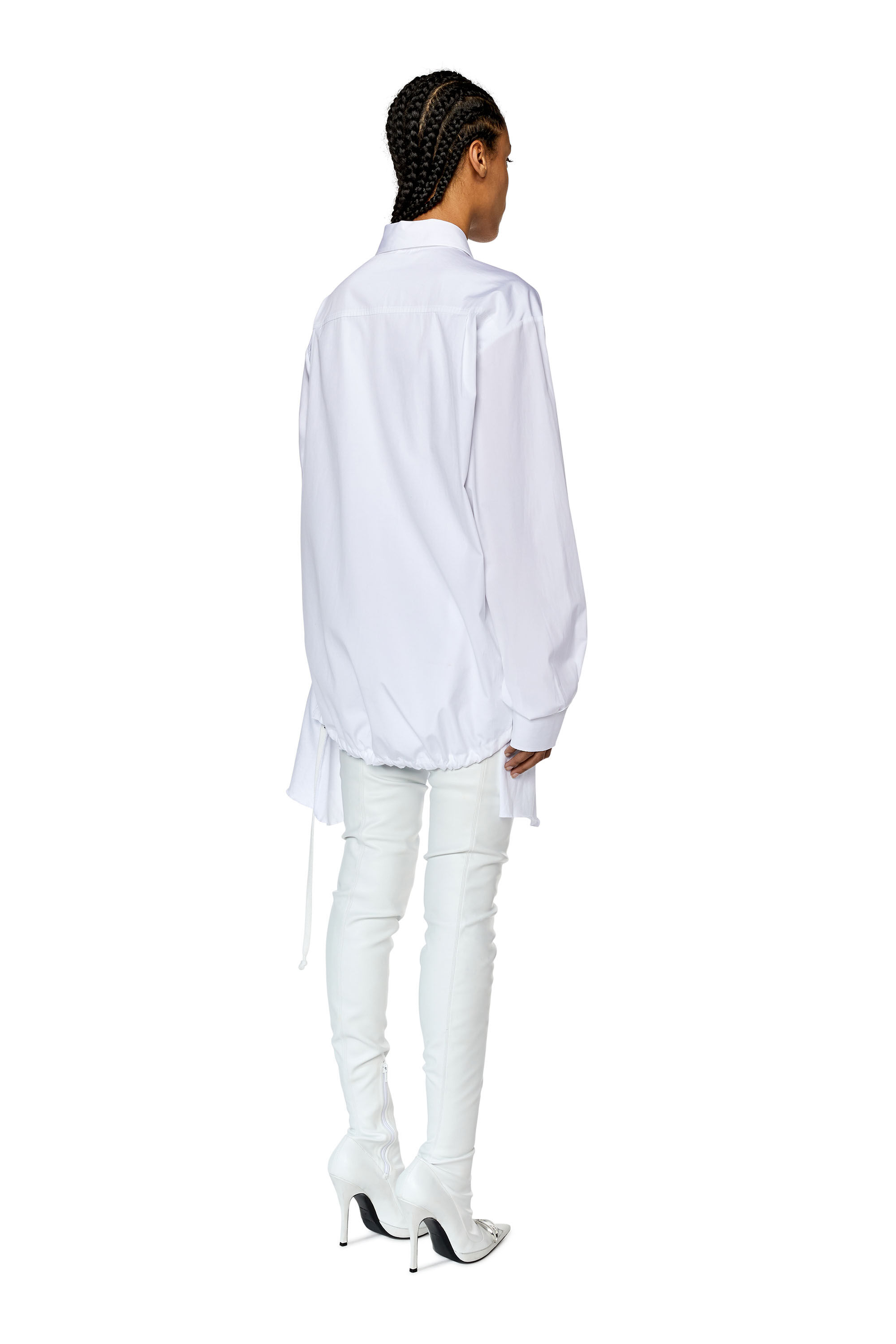 C ENTELA Woman Poplin shirt with handkerchief hem Diesel