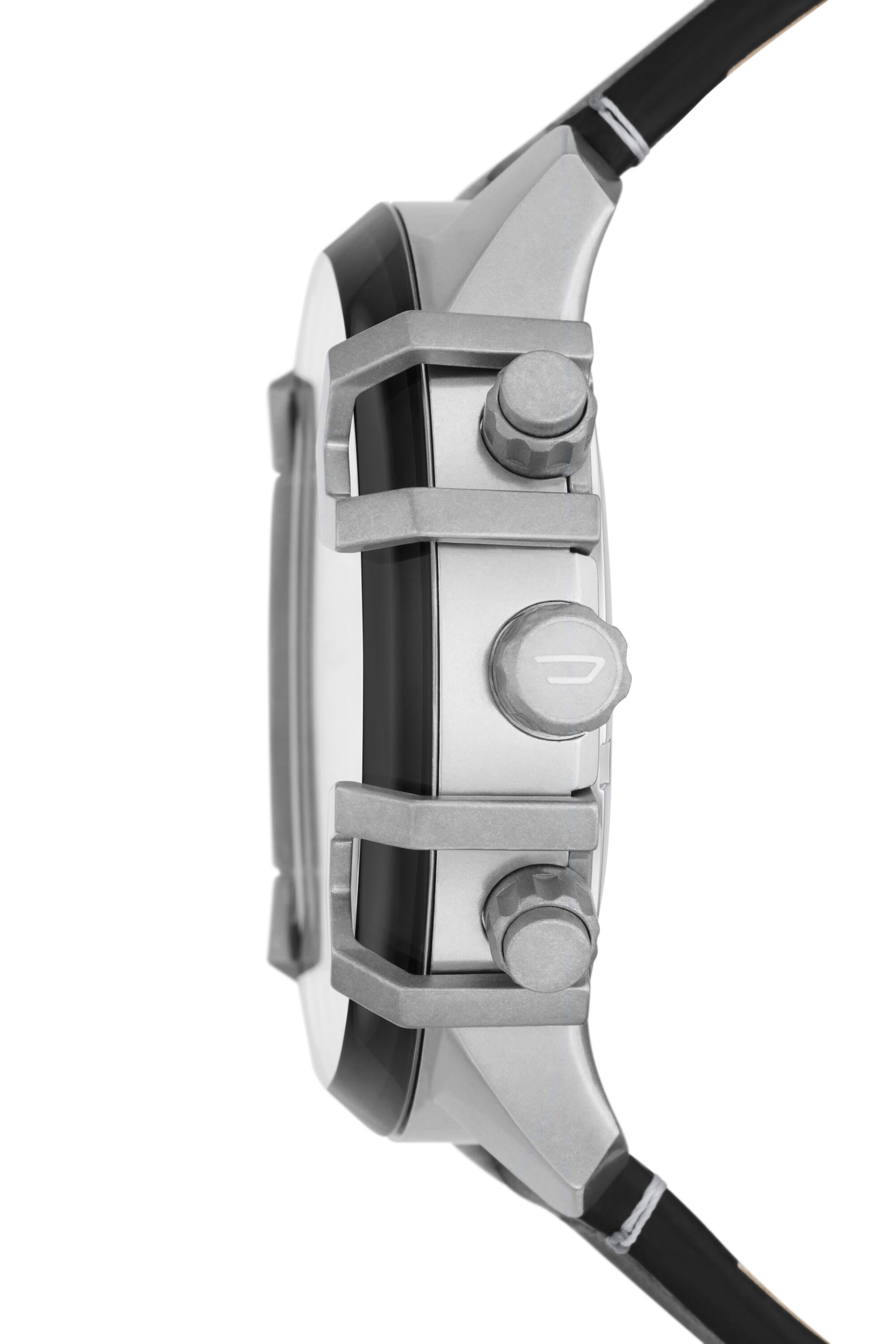 DZ4584 Man: Griffed chronograph black leather watch | Diesel