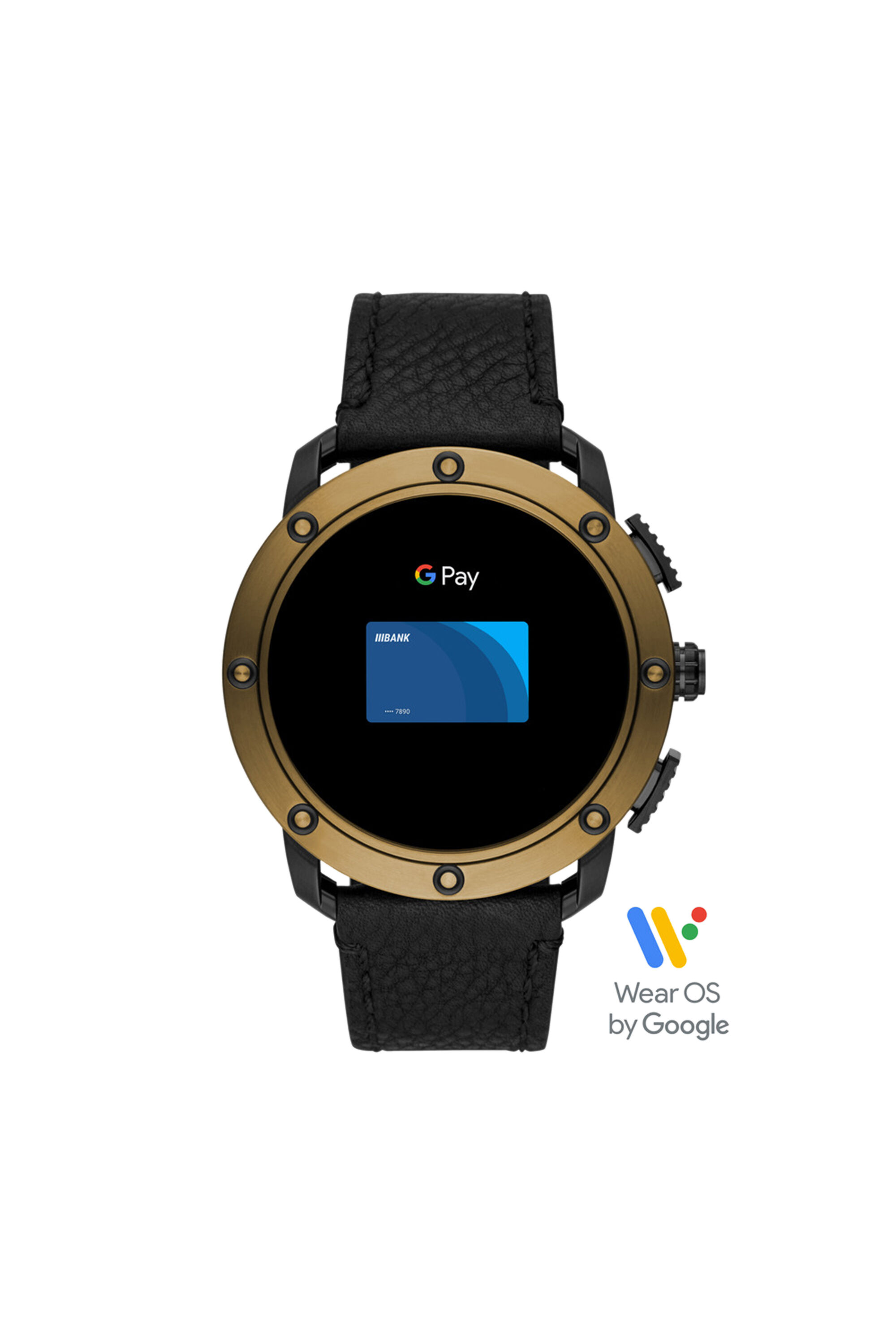 Diesel - DT2016, Man's Axial Smartwatch - Bronze Stainless Steel and Black Leather in Black/Bronze - 5