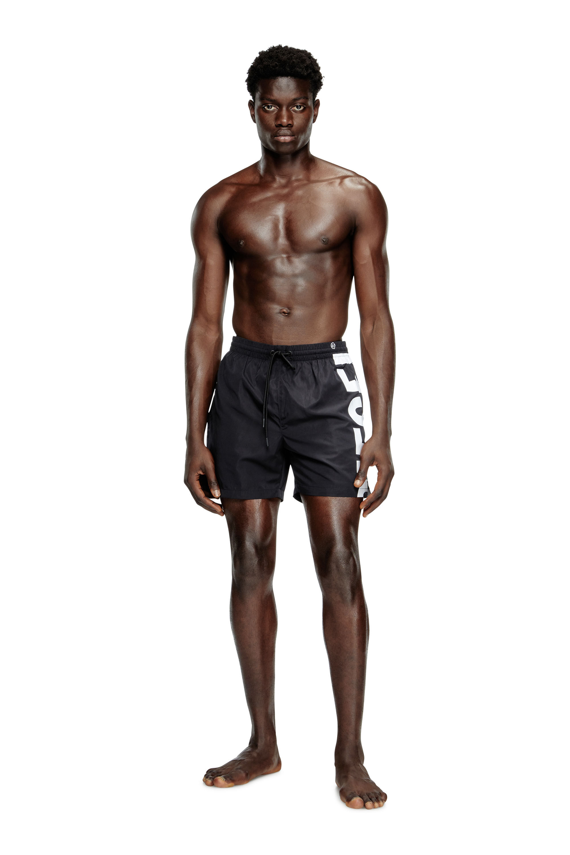 Men's Mid-length swim shorts with maxi logo | Multicolor