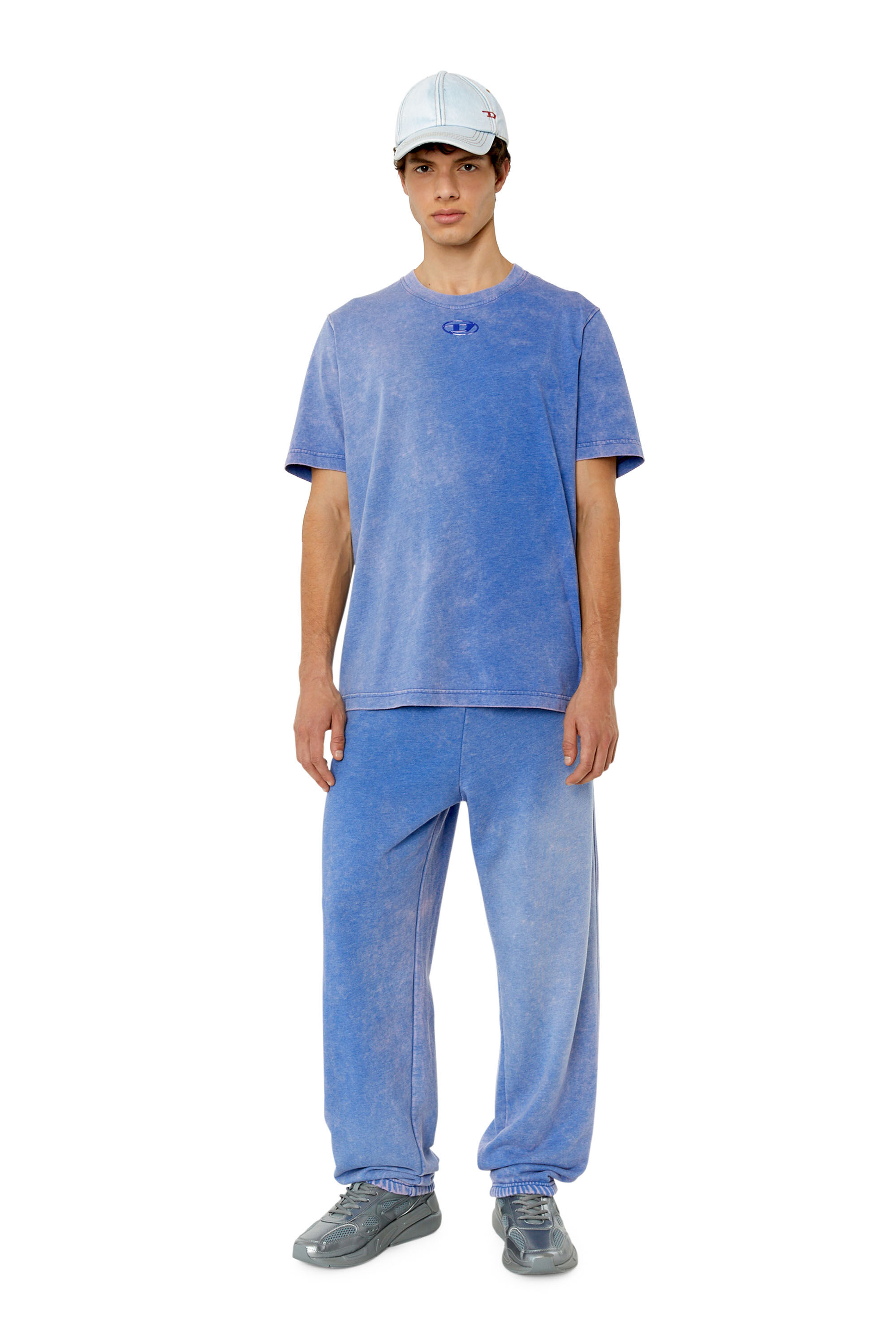 Diesel - T-JUST-G1, Camiseta con tratamiento de blanqueado Hombre in Azul marino - 1