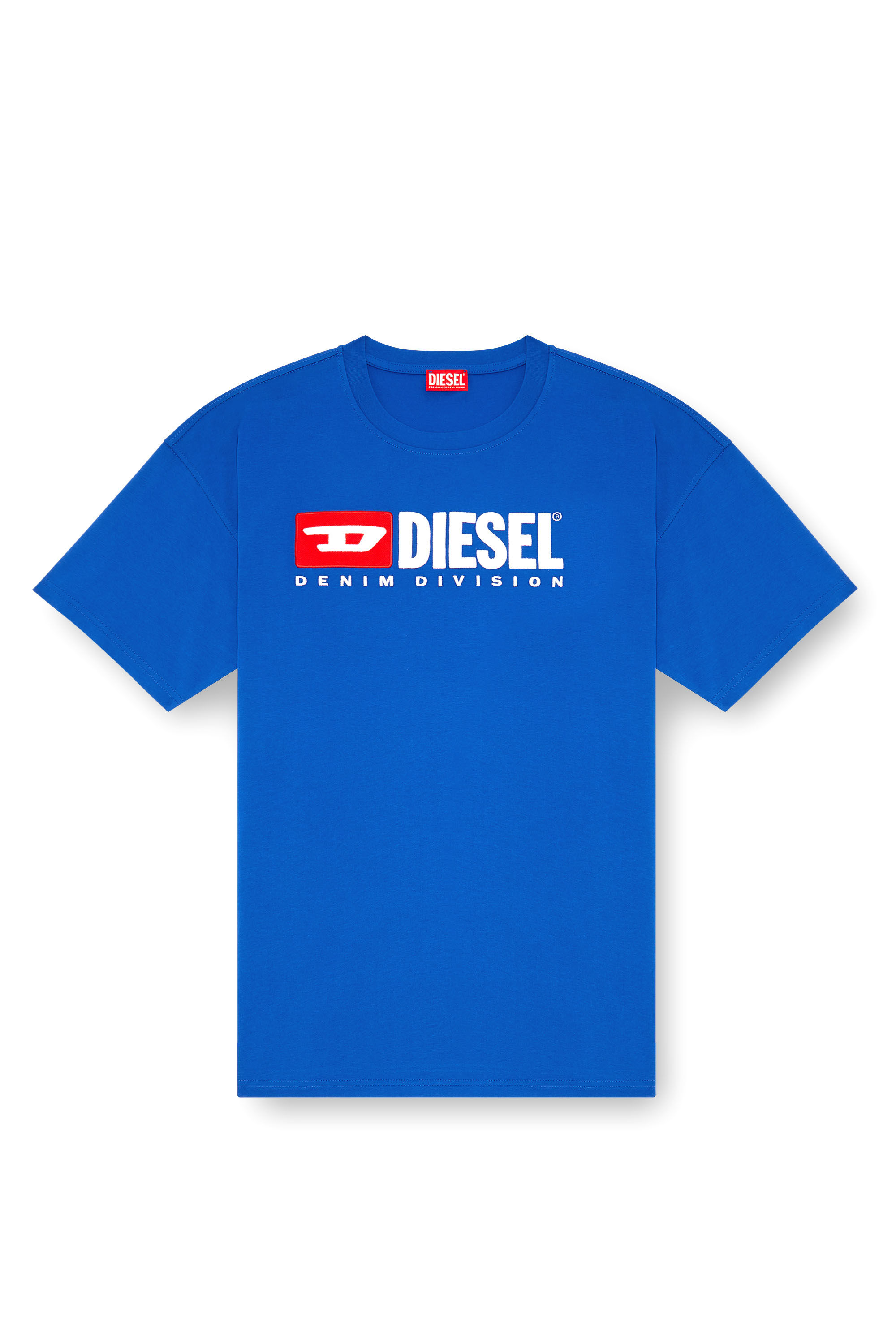 Diesel - T-BOXT-DIV, Man T-shirt with Diesel patch logo in Blue - Image 2