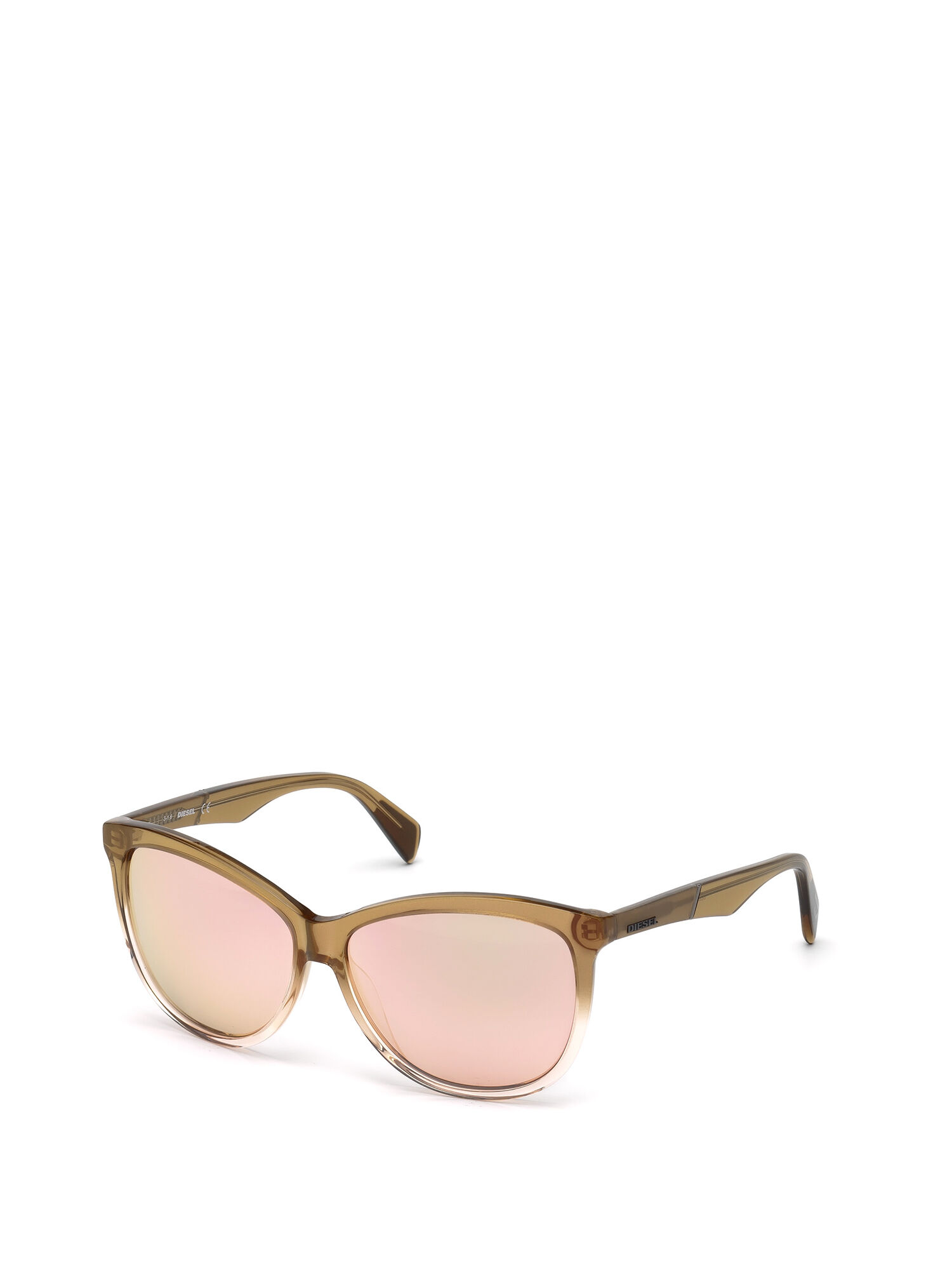 Diesel - DL0221, Woman's Acetate shiny finishes eyewear in Brown - 4