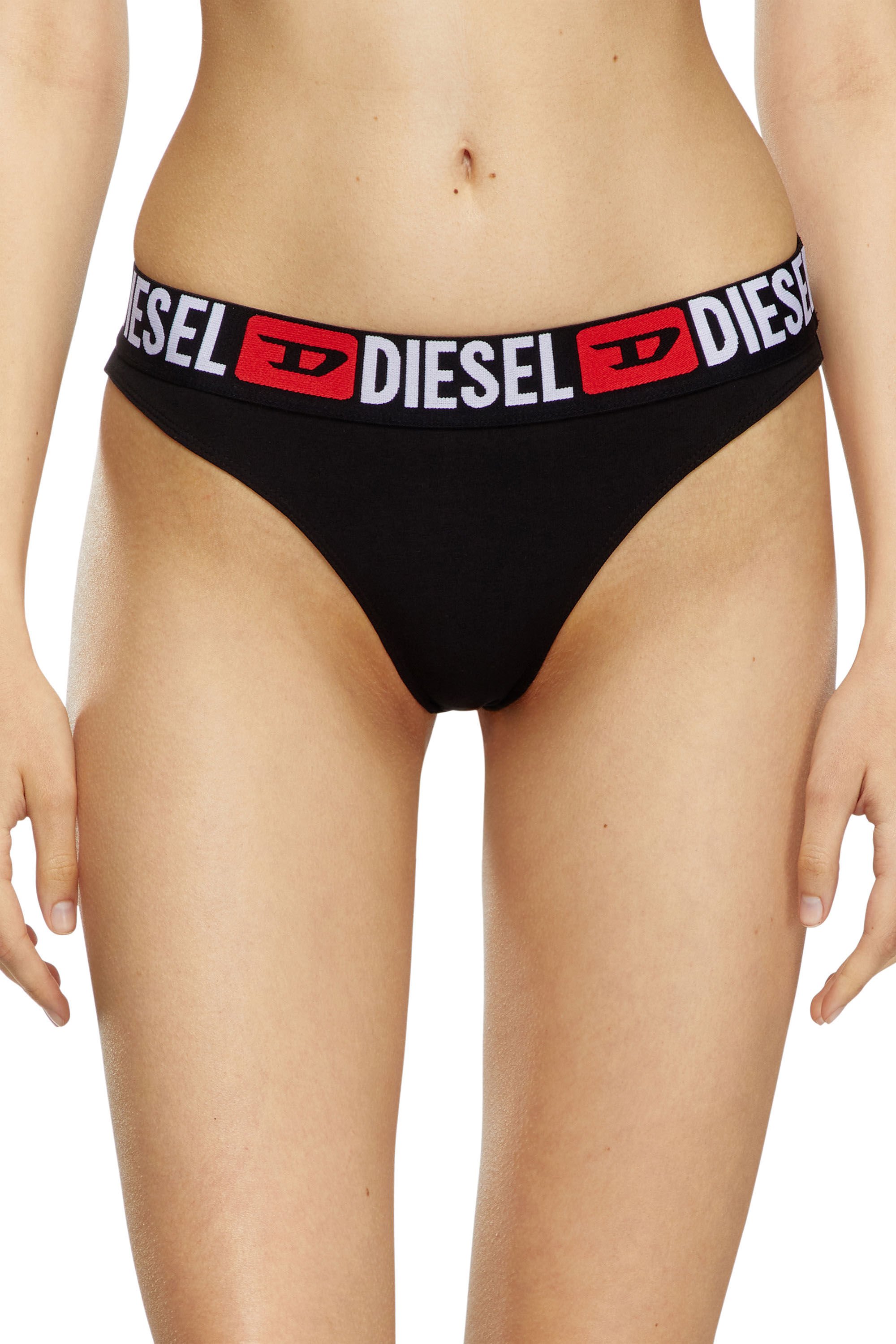 Diesel - UFPN-PANTIES-TD-THREEPACK, Woman Three-pack briefs with logo waist in Multicolor - Image 1