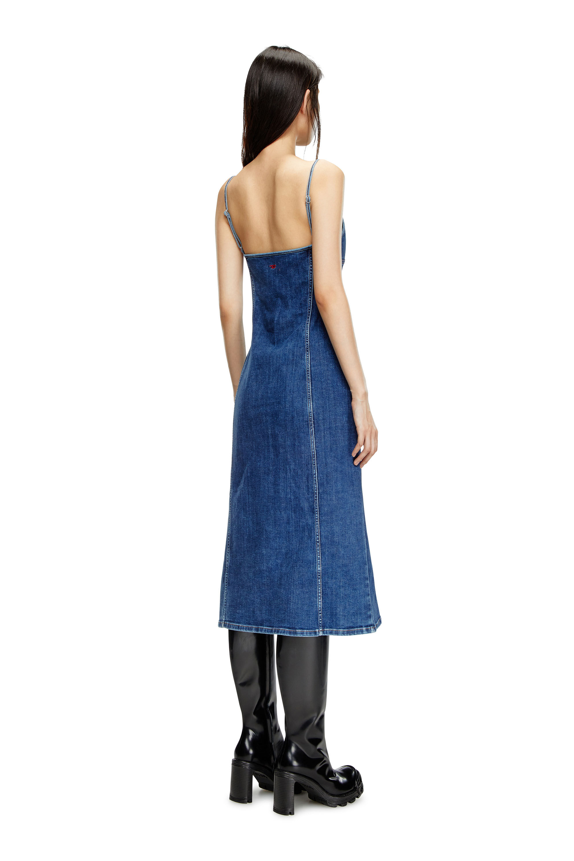 ワンピース DIESEL M-caddix viscose blend dress with frontal logo Viola Diesel M-caddix Viscose Blend Dress With Frontal Logo In