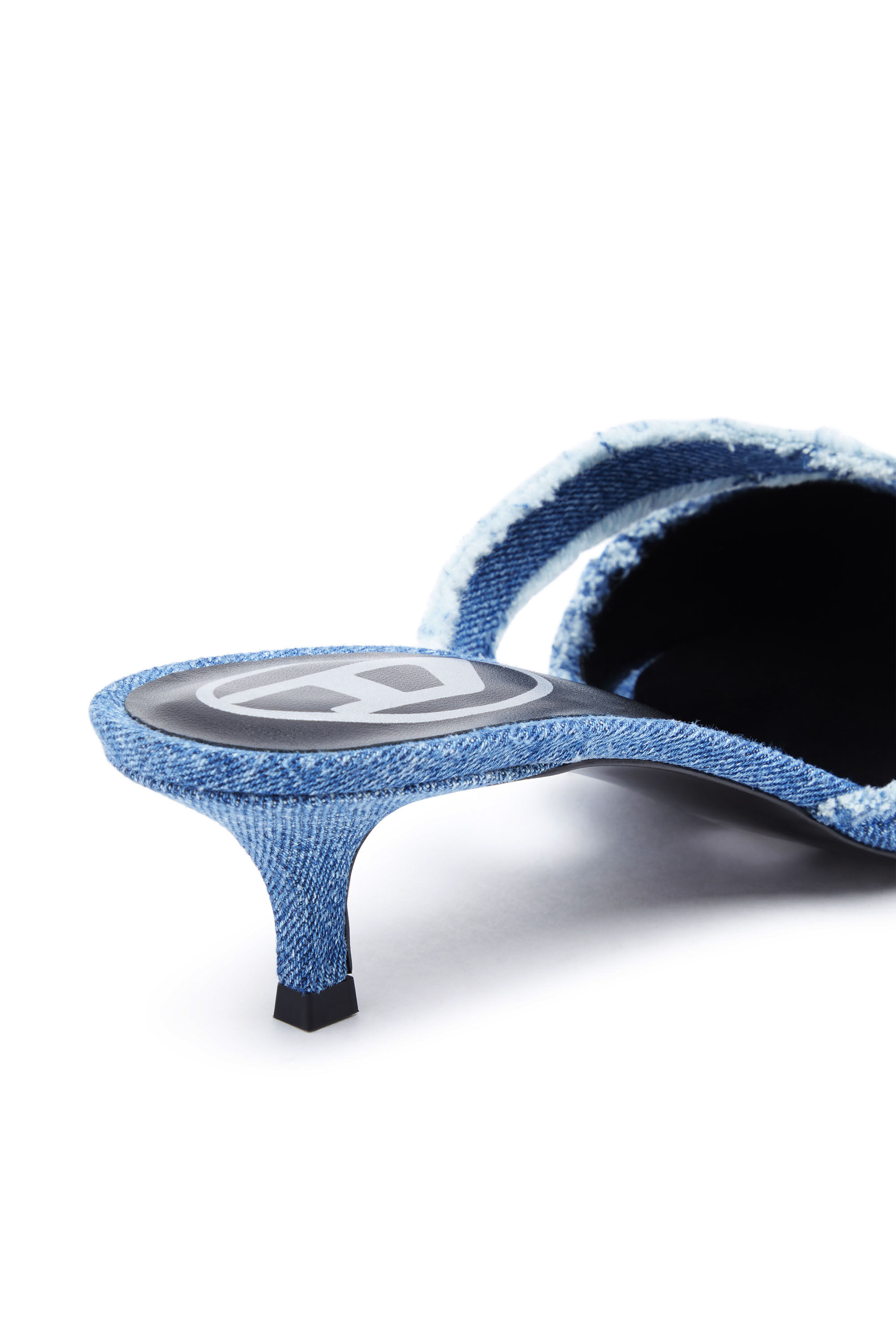 D-KITTIE ML Woman: Denim mules with criss-cross toe | Diesel