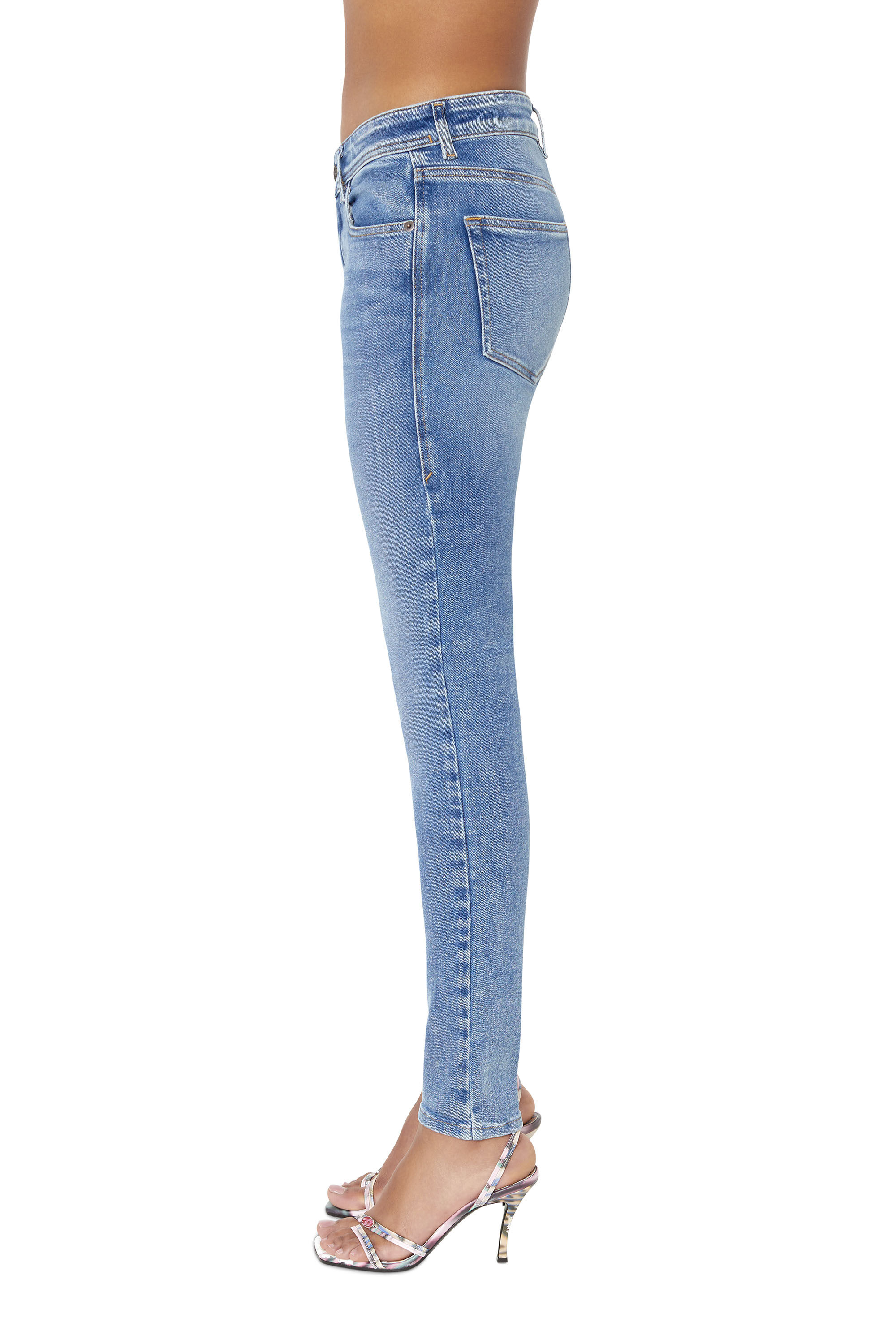 Diesel - Super skinny Jeans 2017 Slandy 09D62, Azul medio - Image 6
