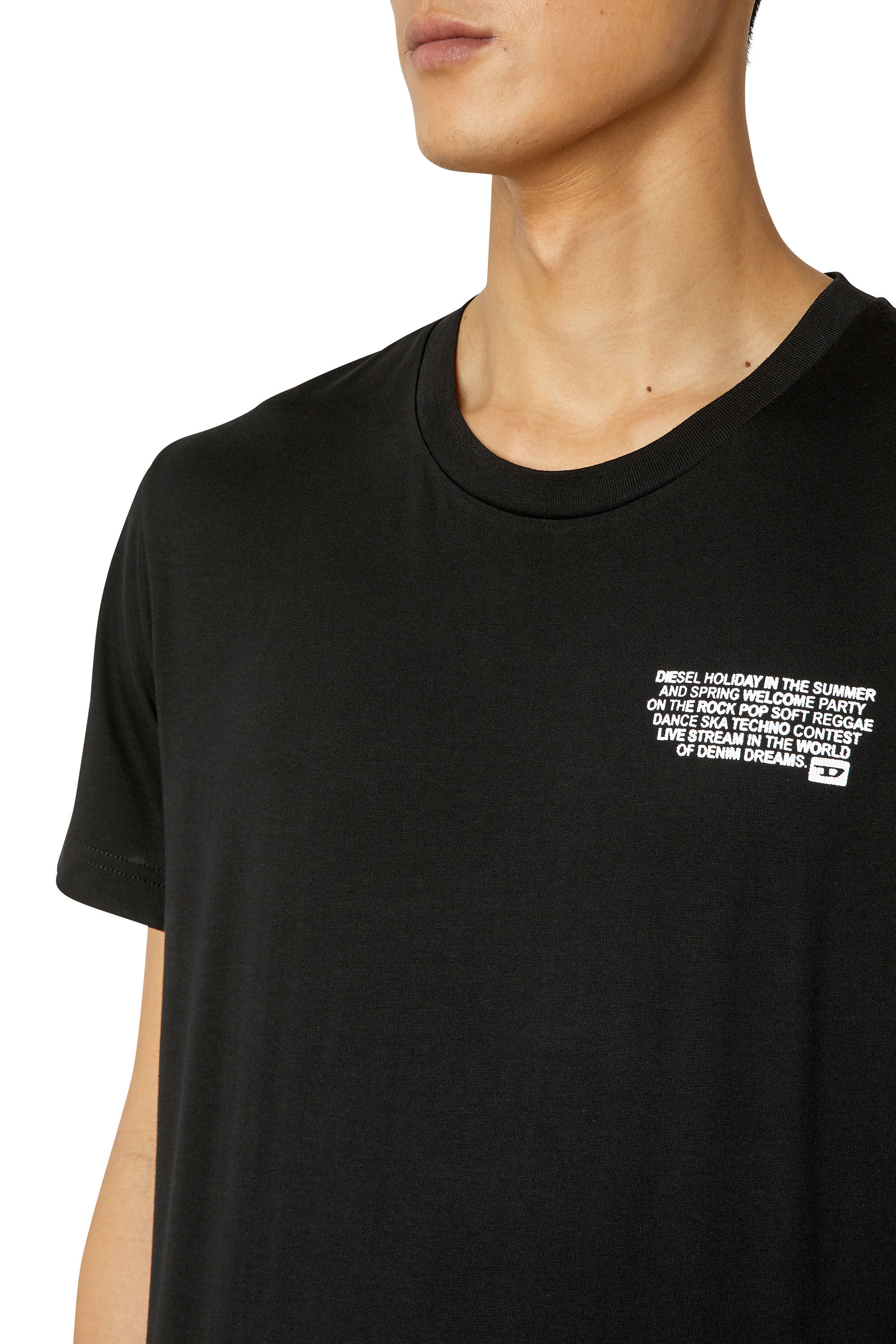 半額SALE★ Diesel with T-shirt Man: T-DIEGOR-K57 Holiday print logo トップス