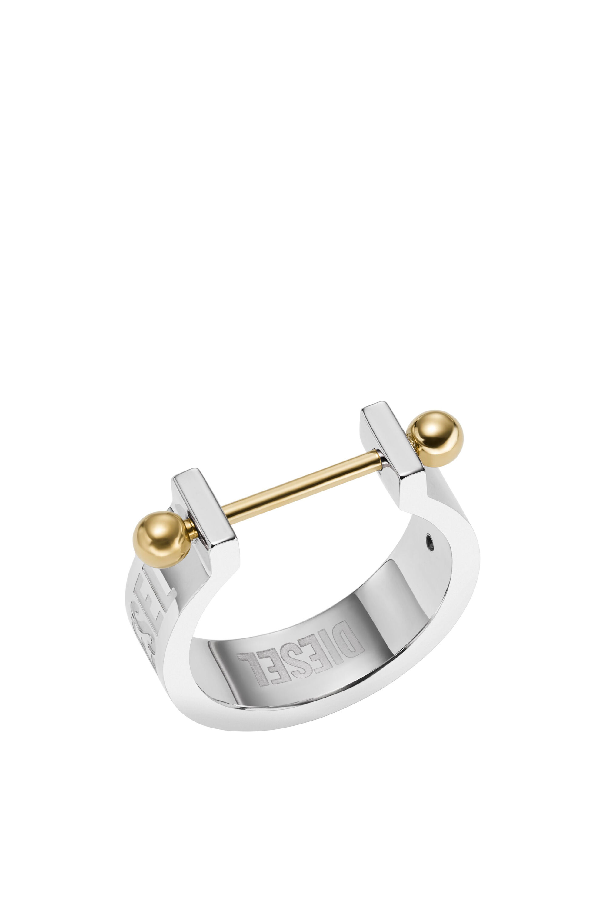 Men's Two-Tone Stainless Steel Band Ring | Silver | Diesel