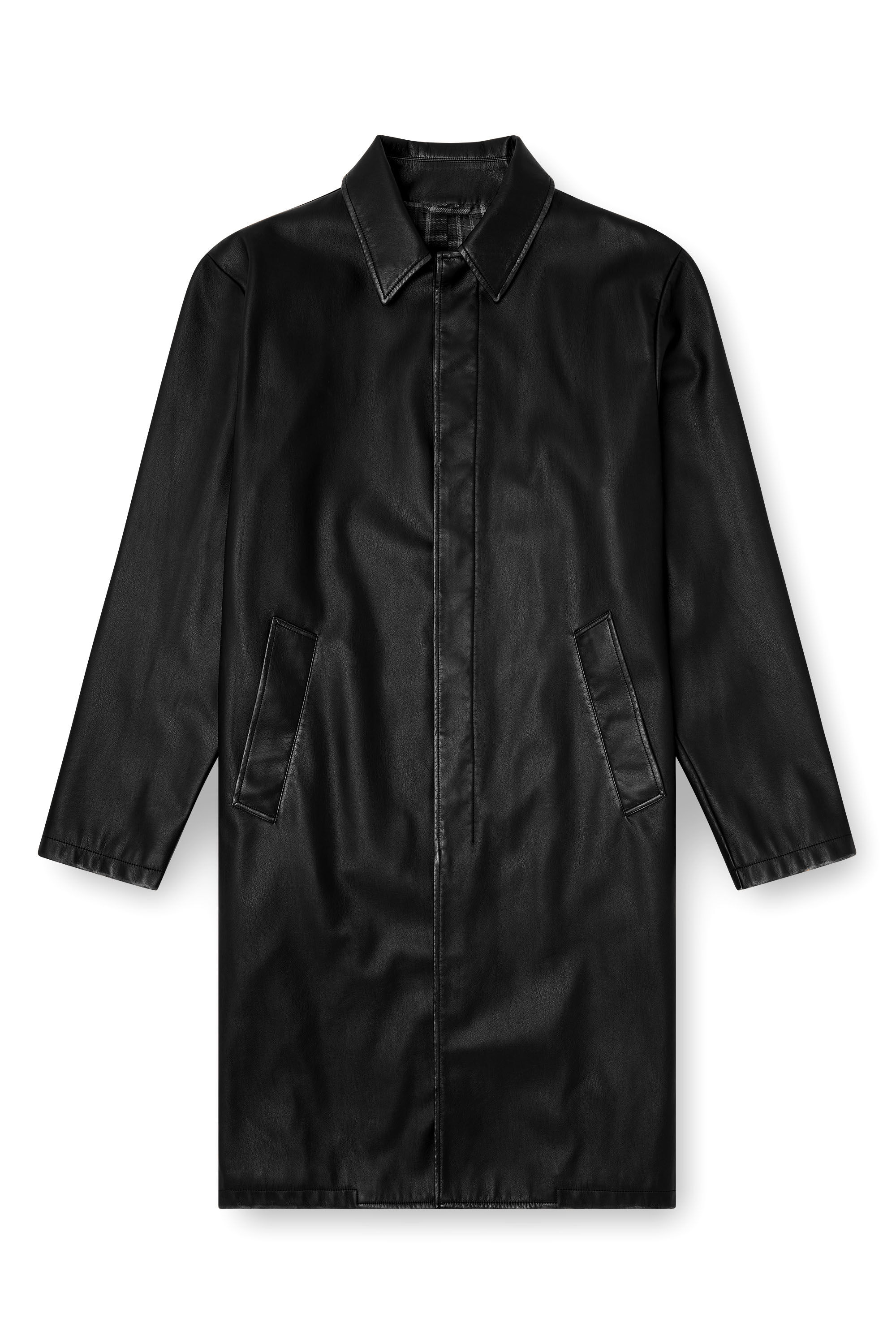 Diesel - J-RIVERS, Sobretodo desgastado con forro de franela Hombre in Negro - 2