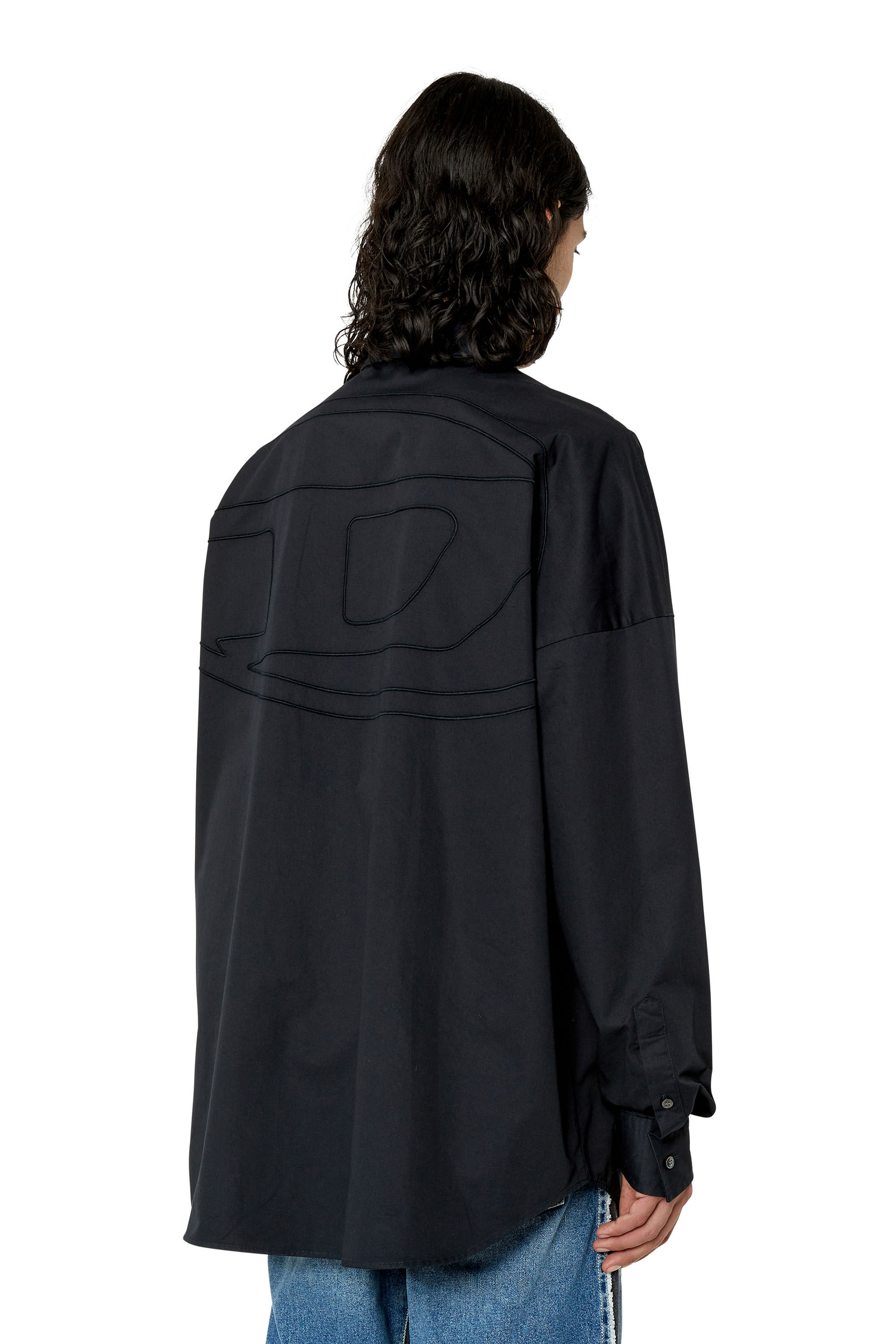 S-LIMO-LOGO Man: Shirt with maxi logo embroidery | Diesel