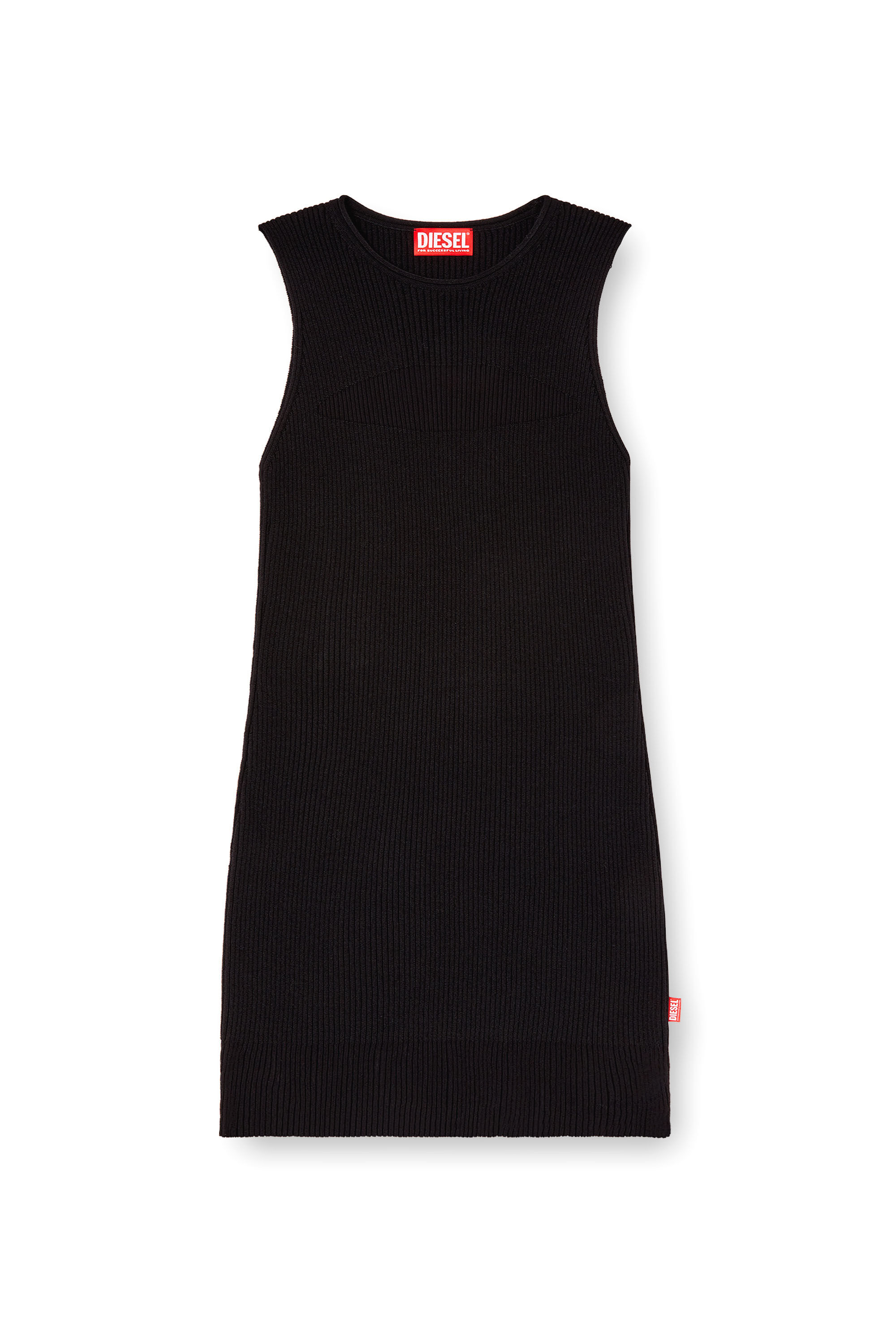 Women's Crew-neck sleeveless dress | Black | Diesel