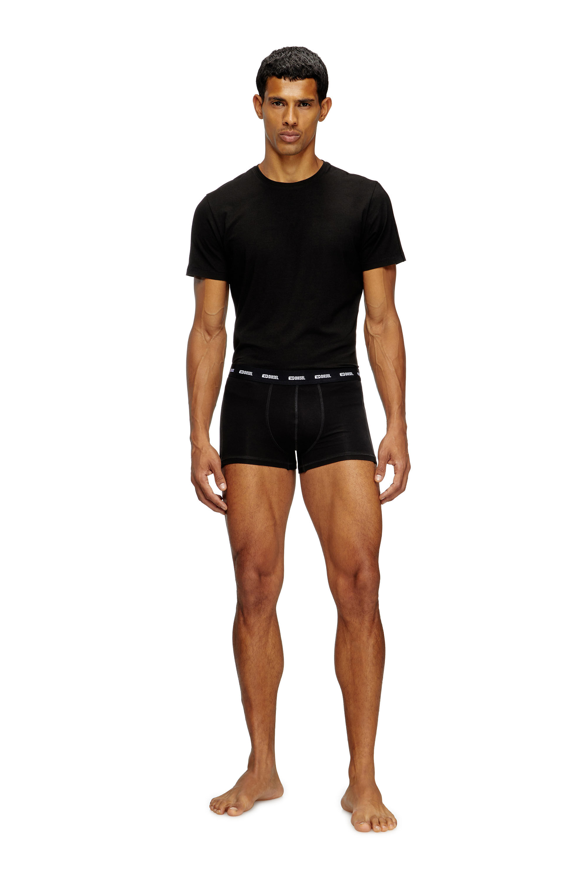 Diesel - RANDAL-D-MONO-2PACK, Paquete de 2 camisetas de tejido de punto fluido Hombre in Negro - 1