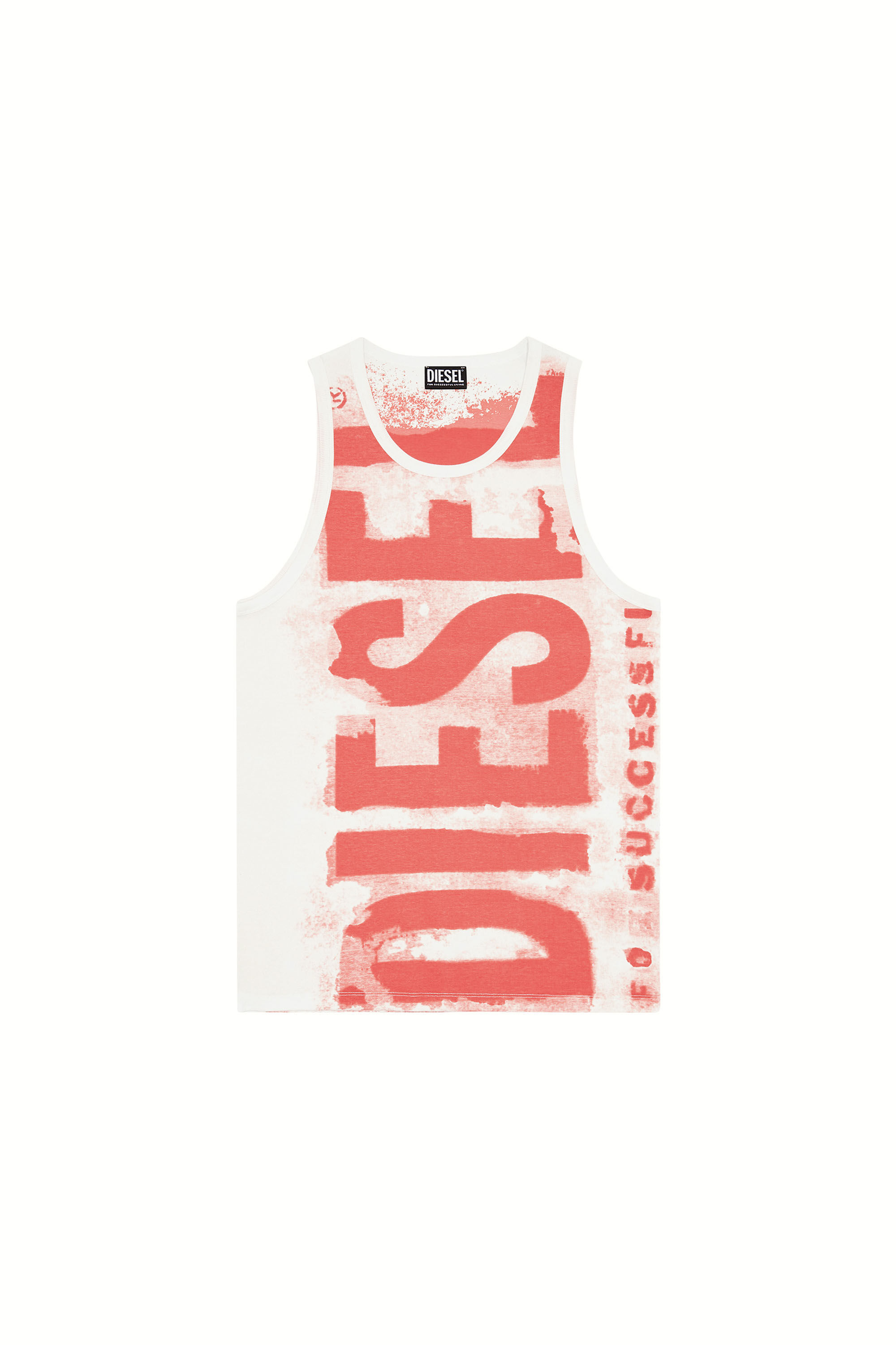 トップス DIESEL T-LIFT-E1 Man: Tank top with smudged logo print | Diesel